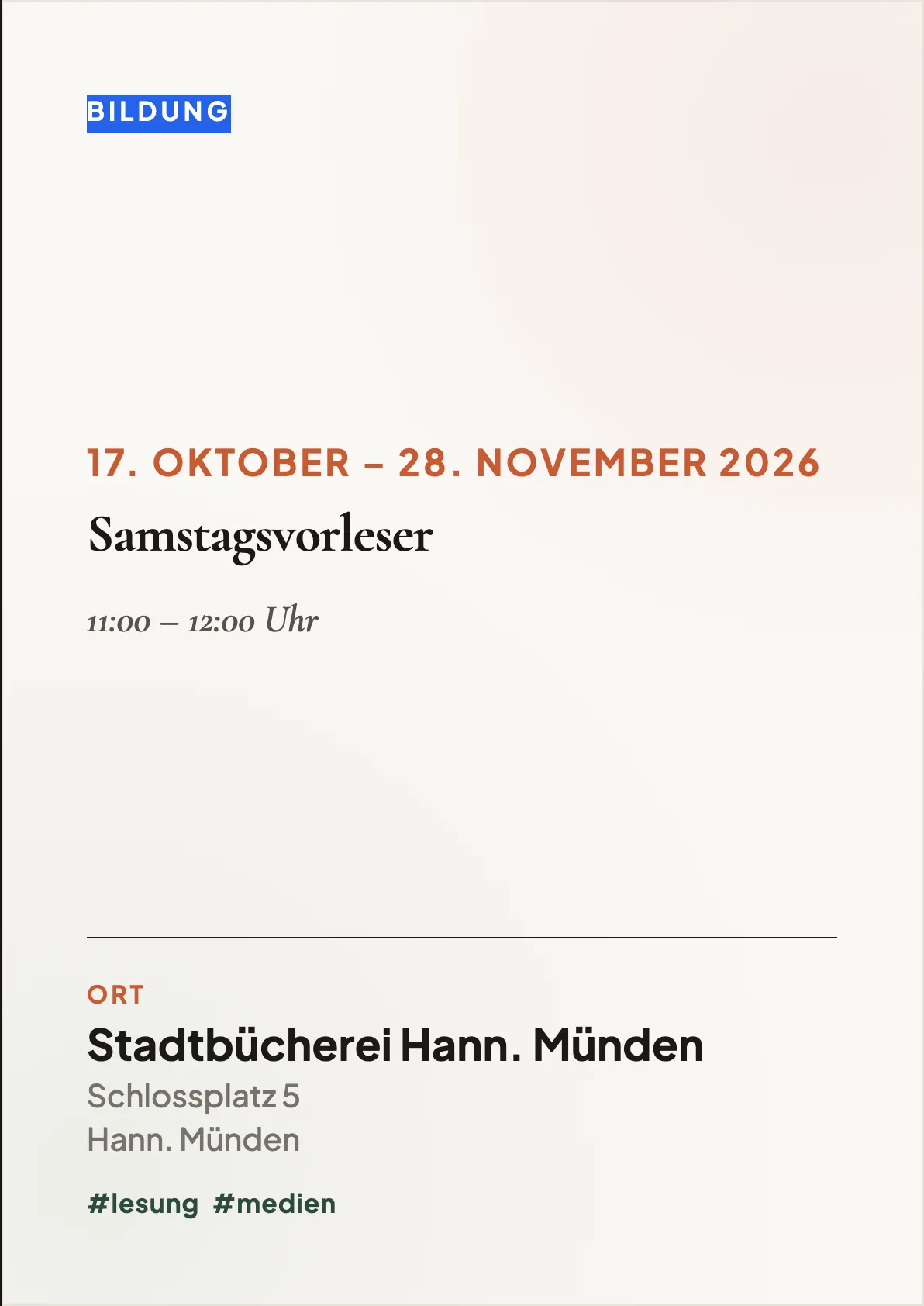 Veranstaltungsflyer