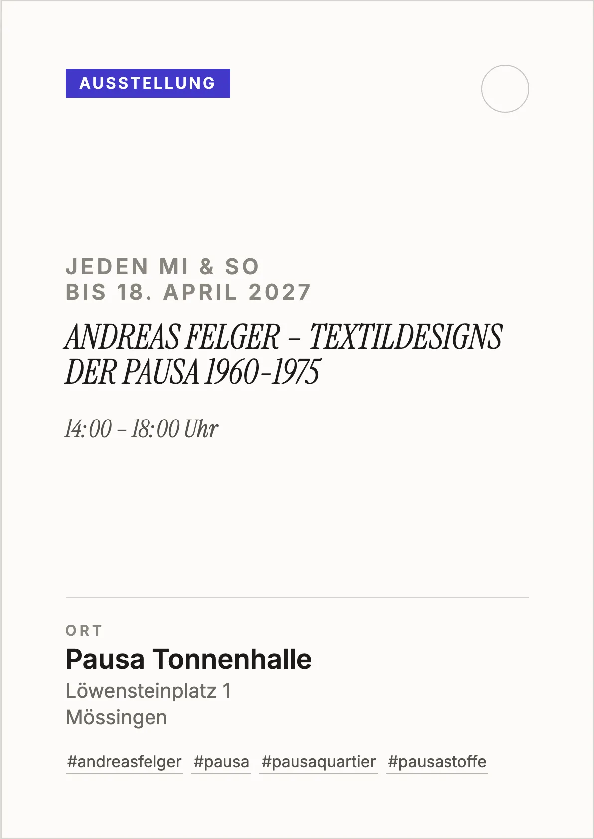 Veranstaltungsflyer