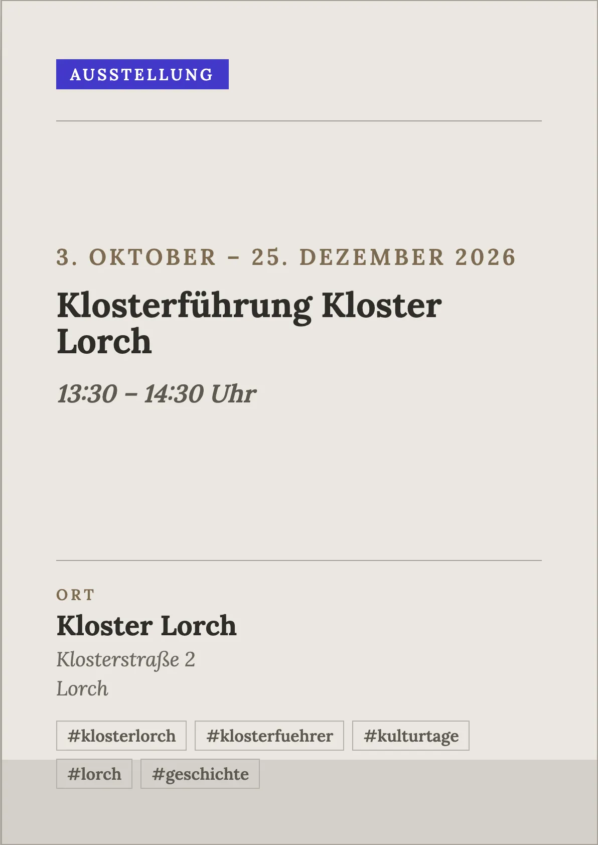 Veranstaltungsflyer