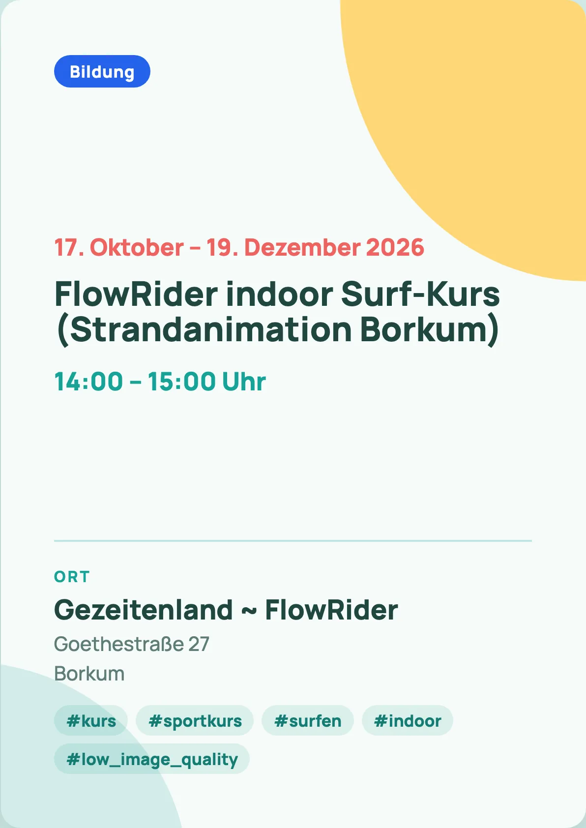 Veranstaltungsflyer
