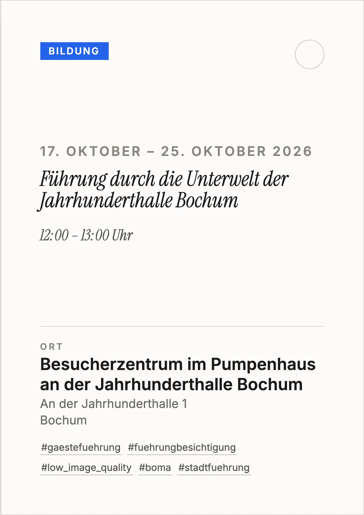 Veranstaltungsflyer