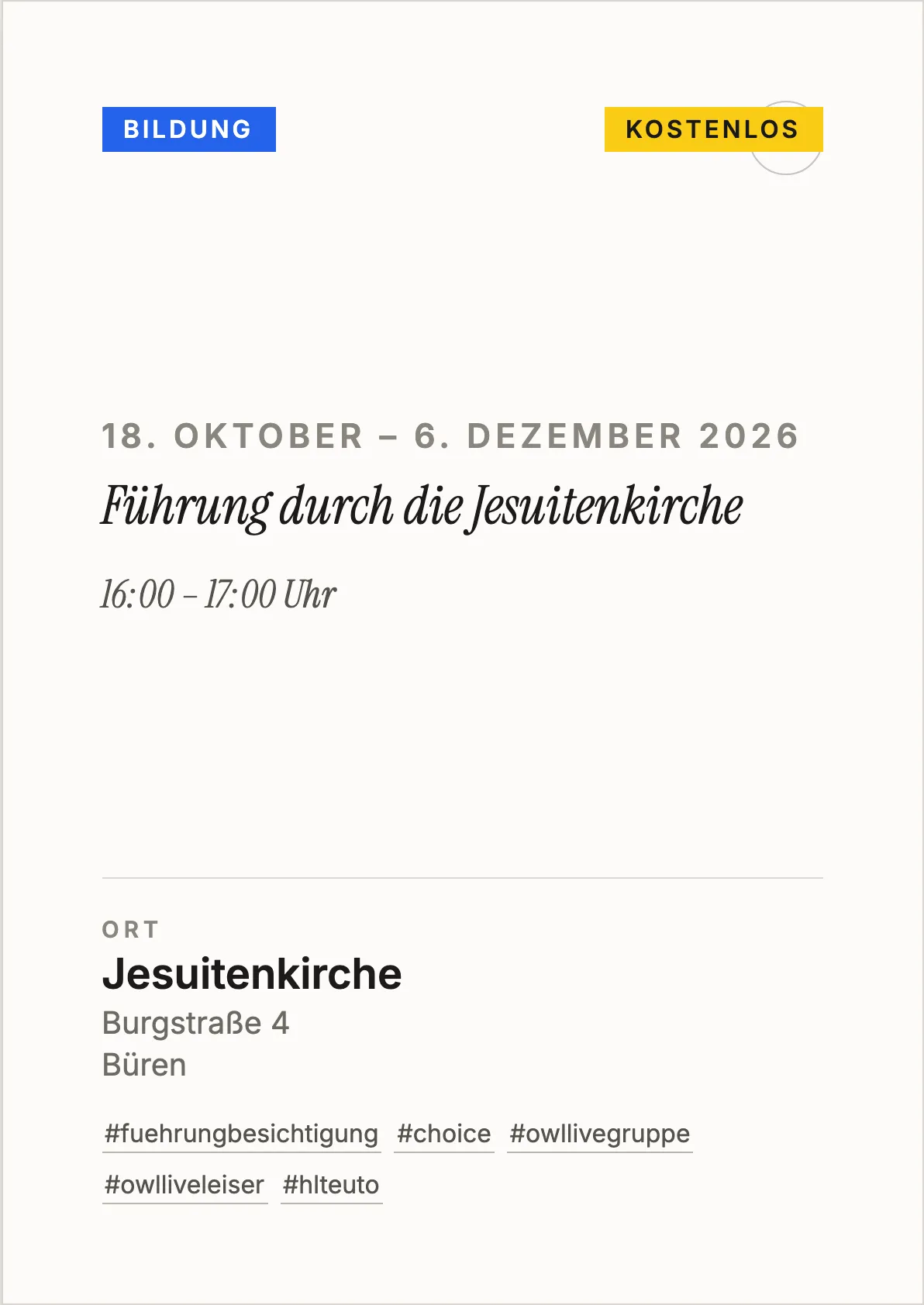 Veranstaltungsflyer