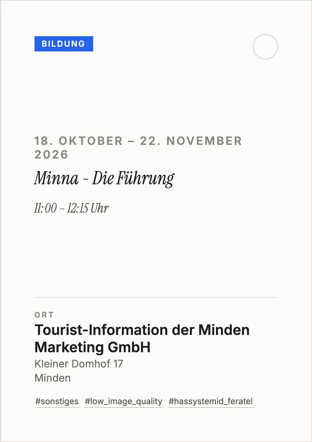 Veranstaltungsflyer