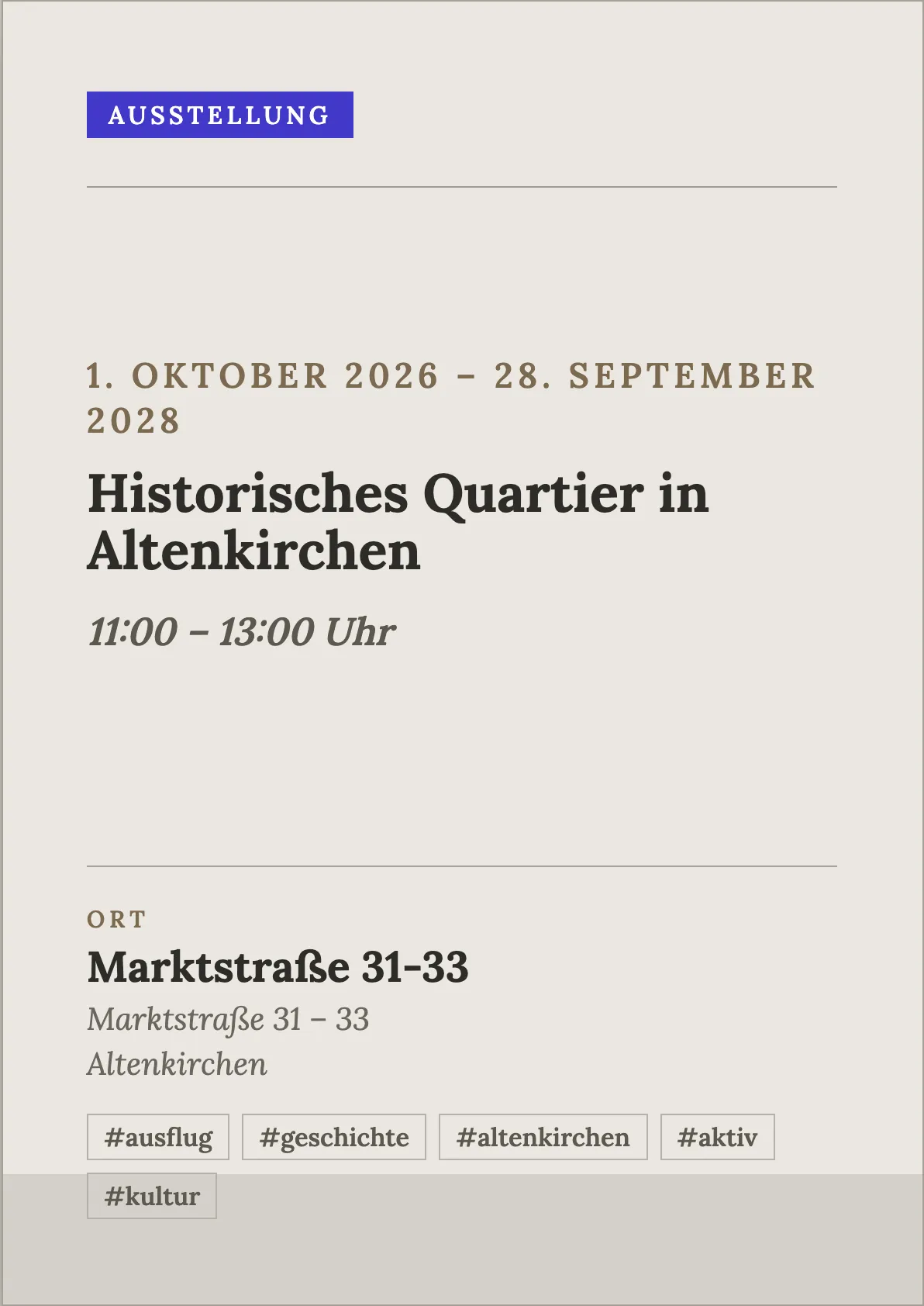Veranstaltungsflyer