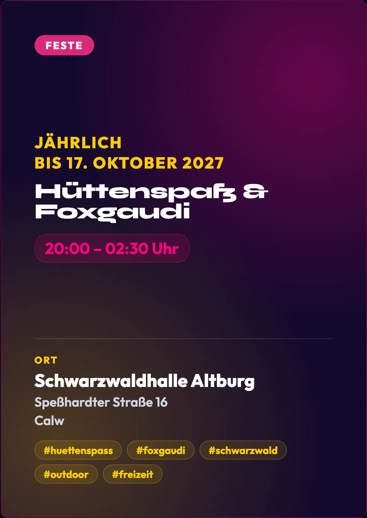 Veranstaltungsflyer