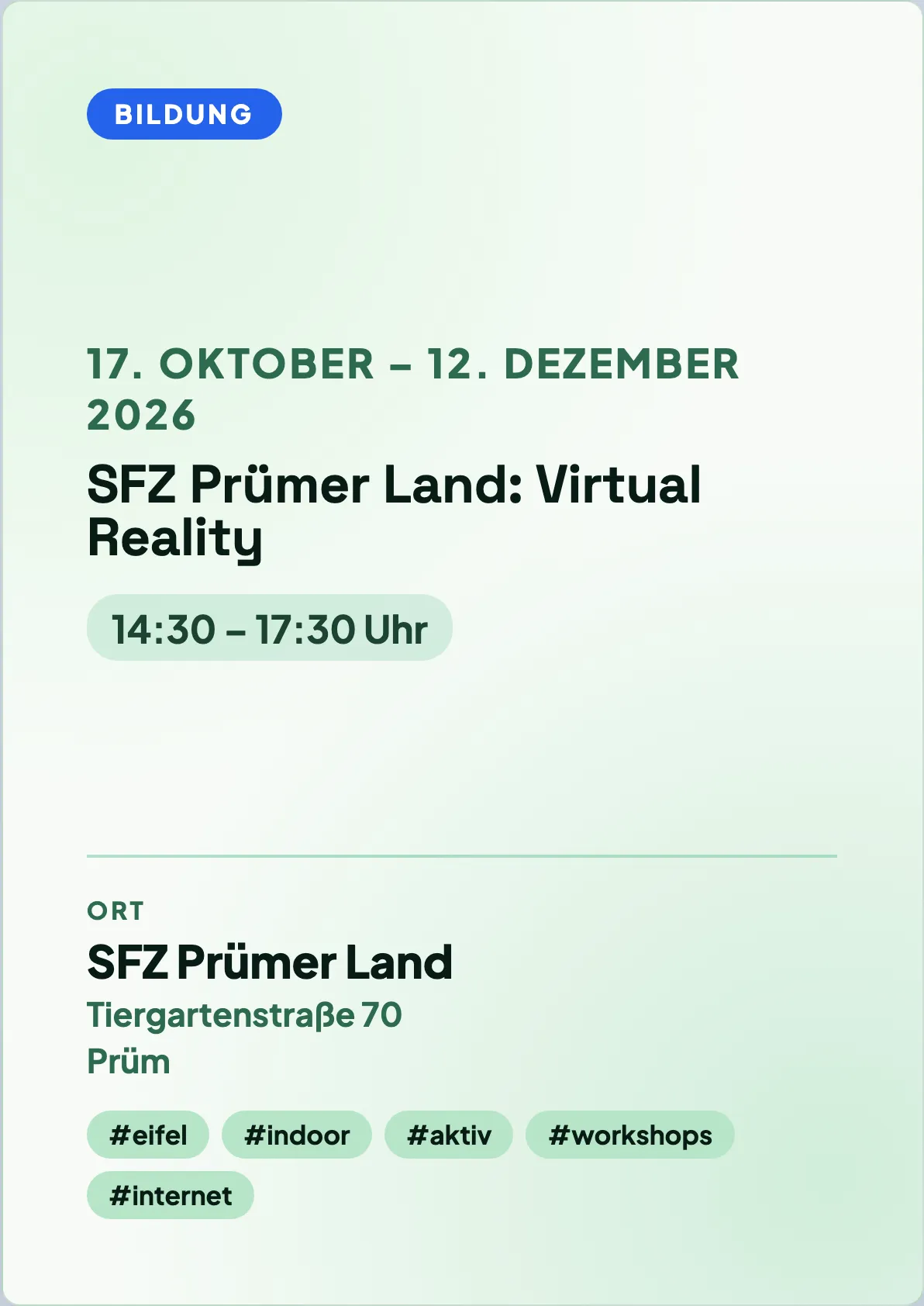 Veranstaltungsflyer