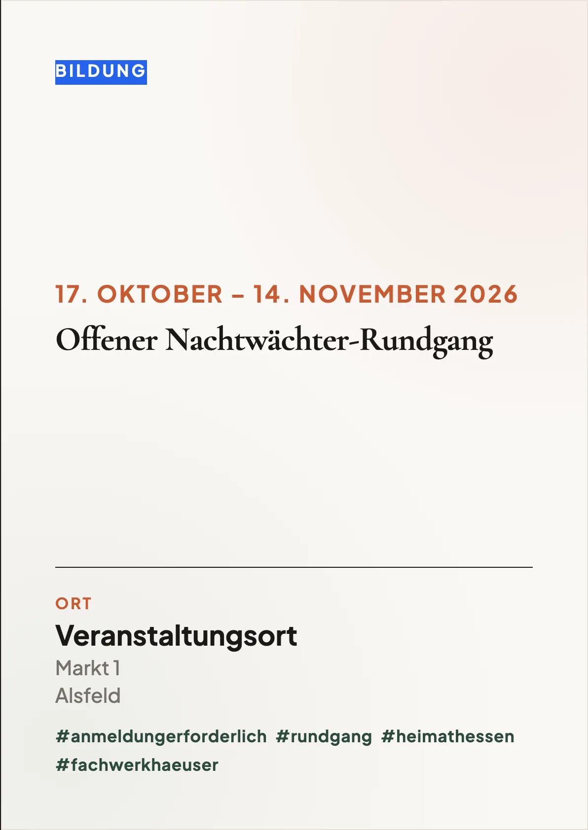Veranstaltungsflyer