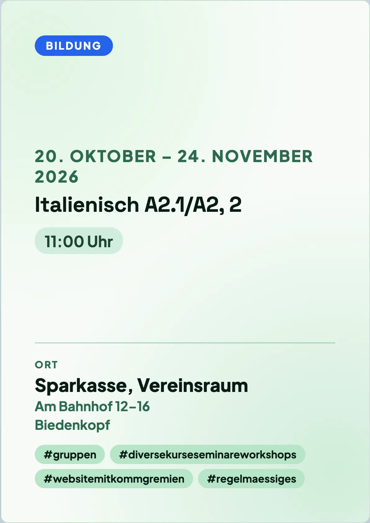 Veranstaltungsflyer
