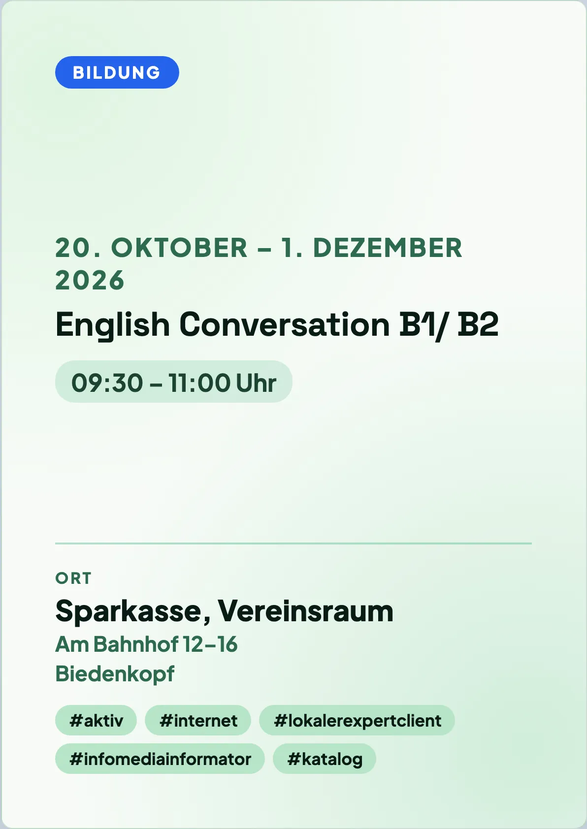 Veranstaltungsflyer