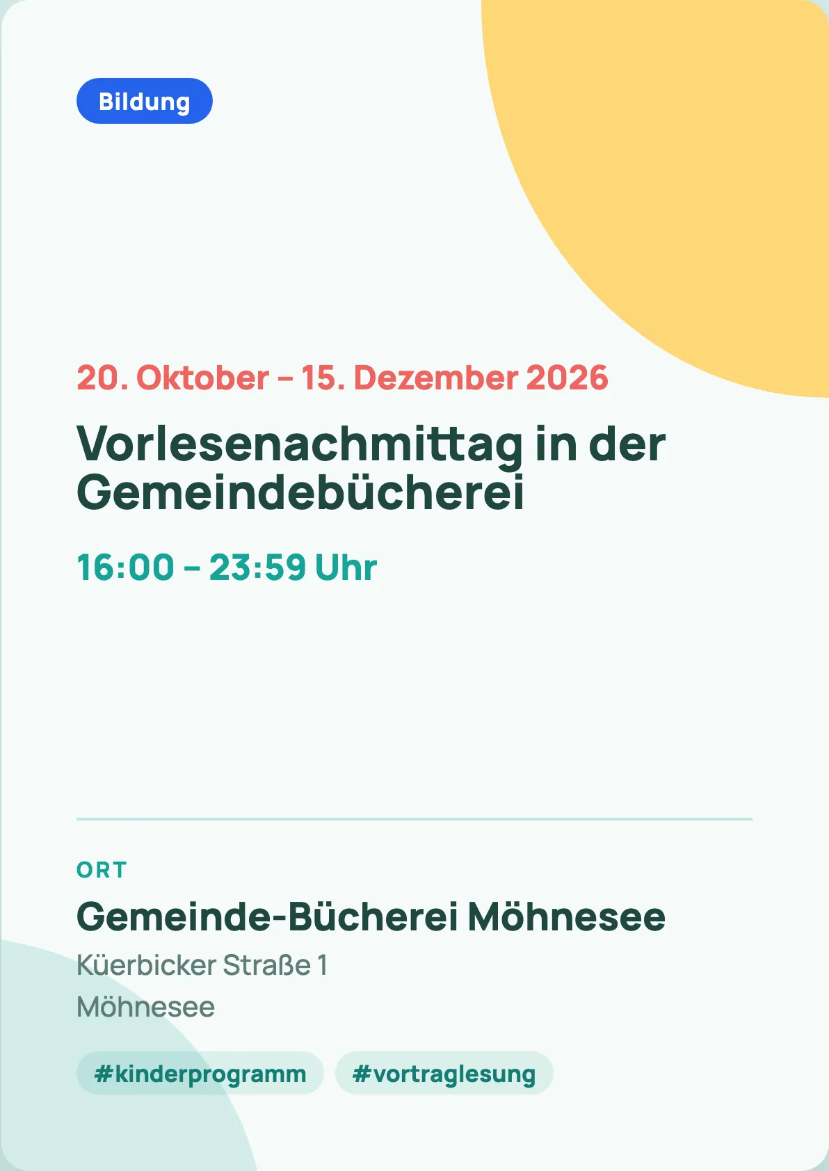 Veranstaltungsflyer