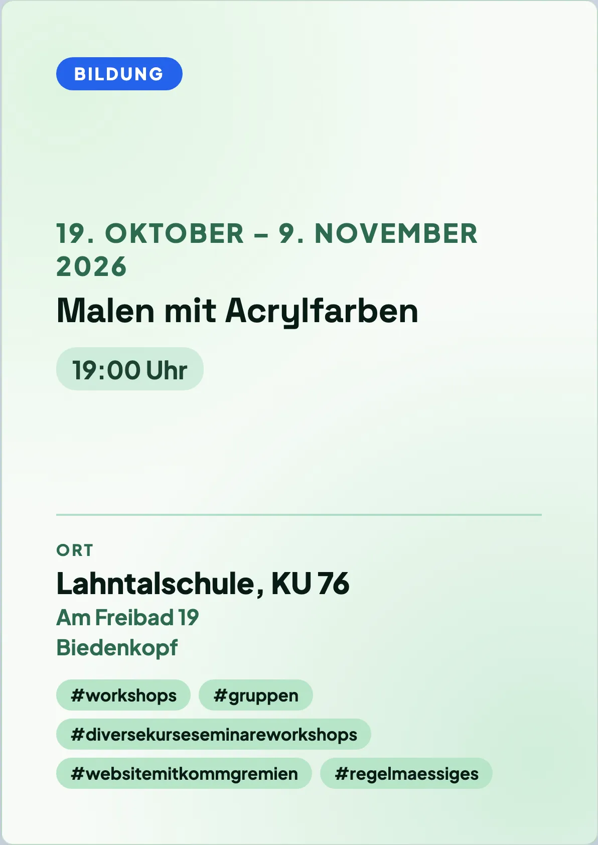 Veranstaltungsflyer