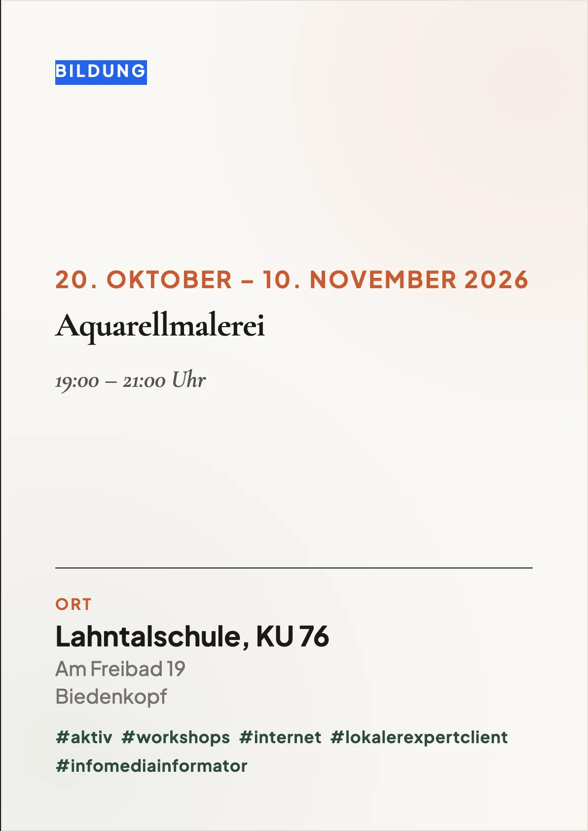 Veranstaltungsflyer