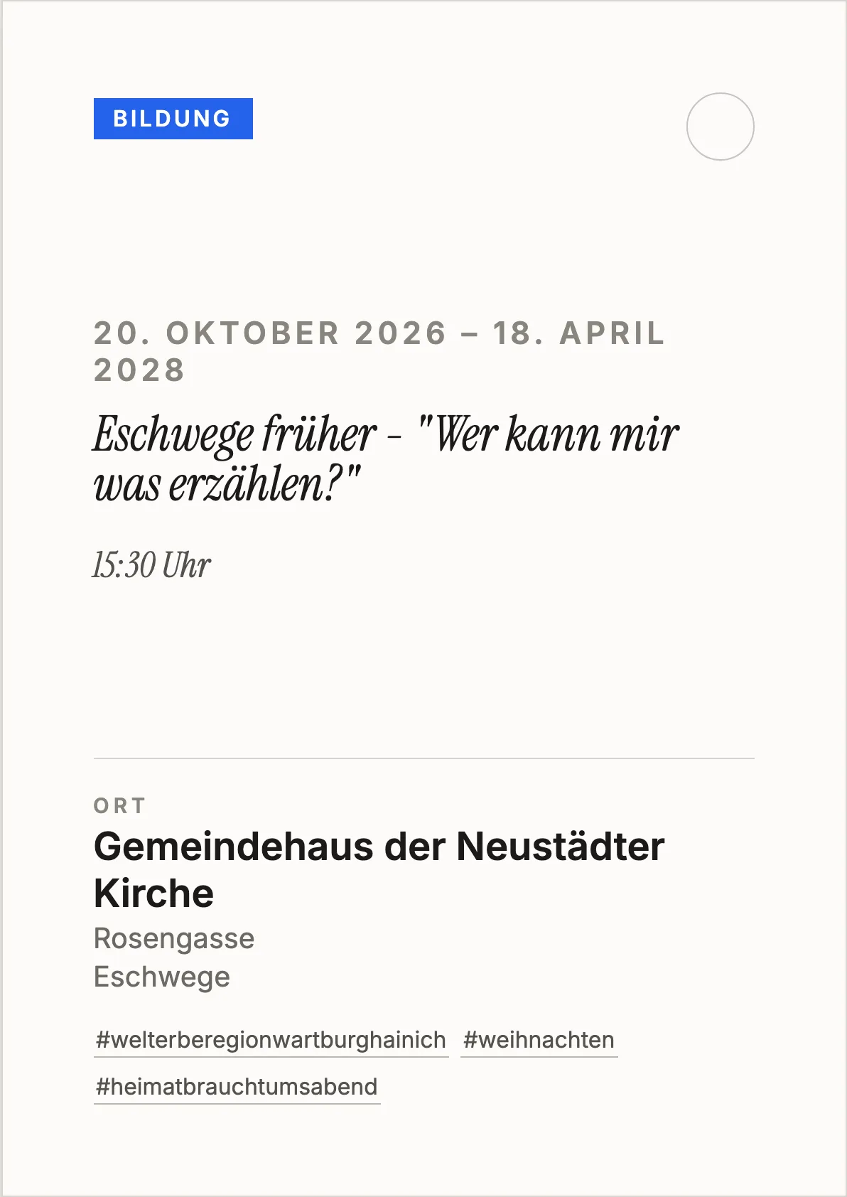 Veranstaltungsflyer