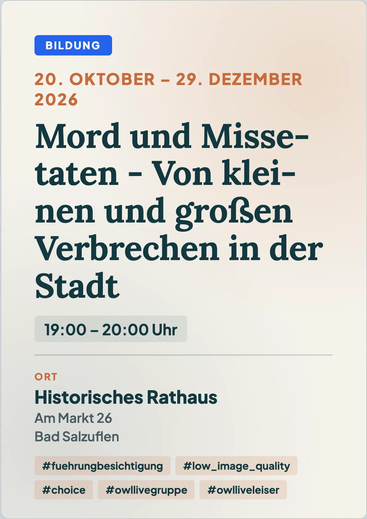 Veranstaltungsflyer