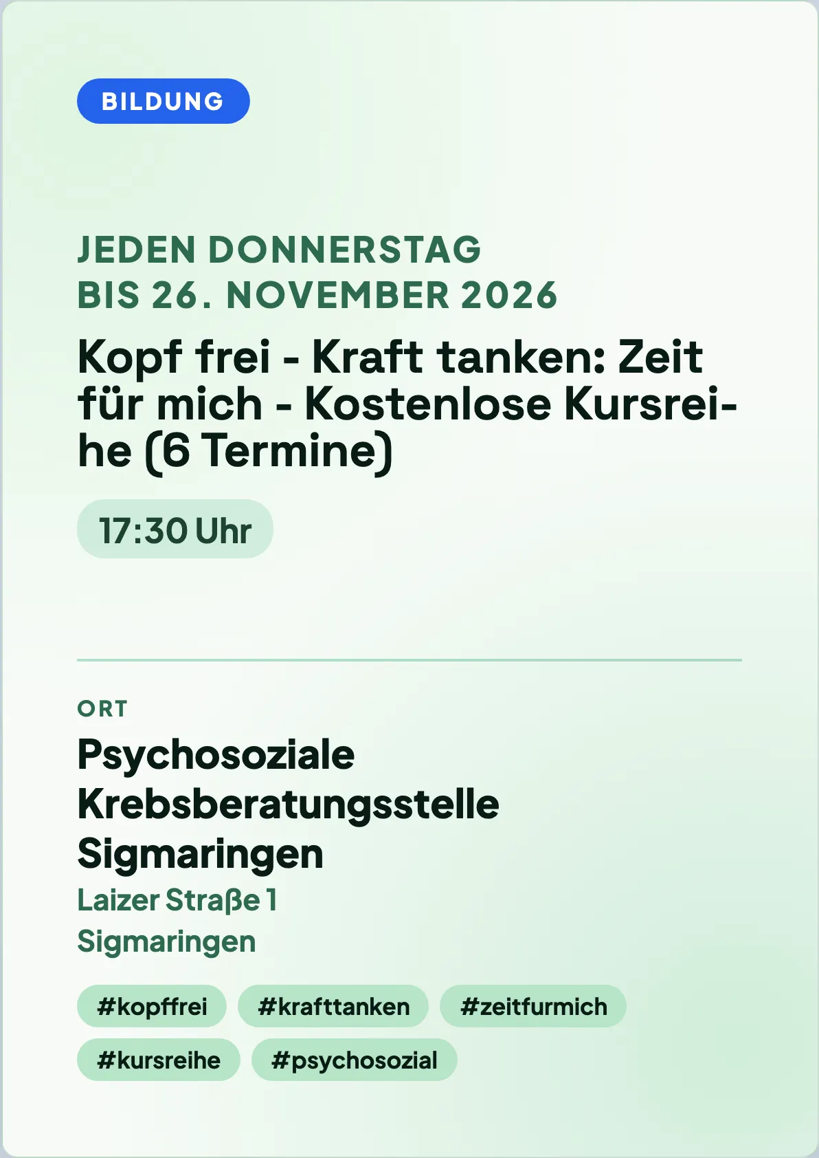 Veranstaltungsflyer
