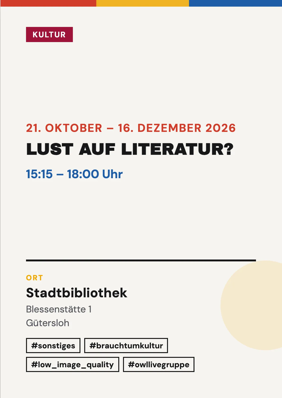 Veranstaltungsflyer