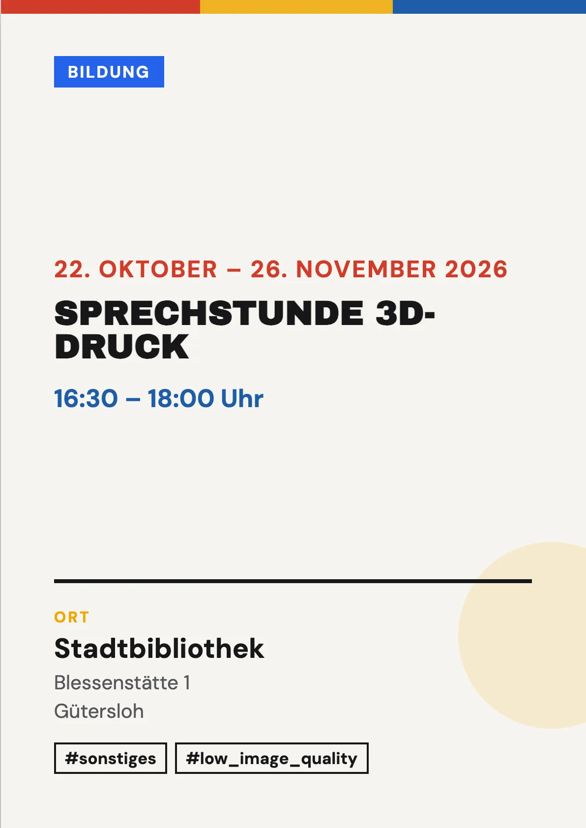 Veranstaltungsflyer
