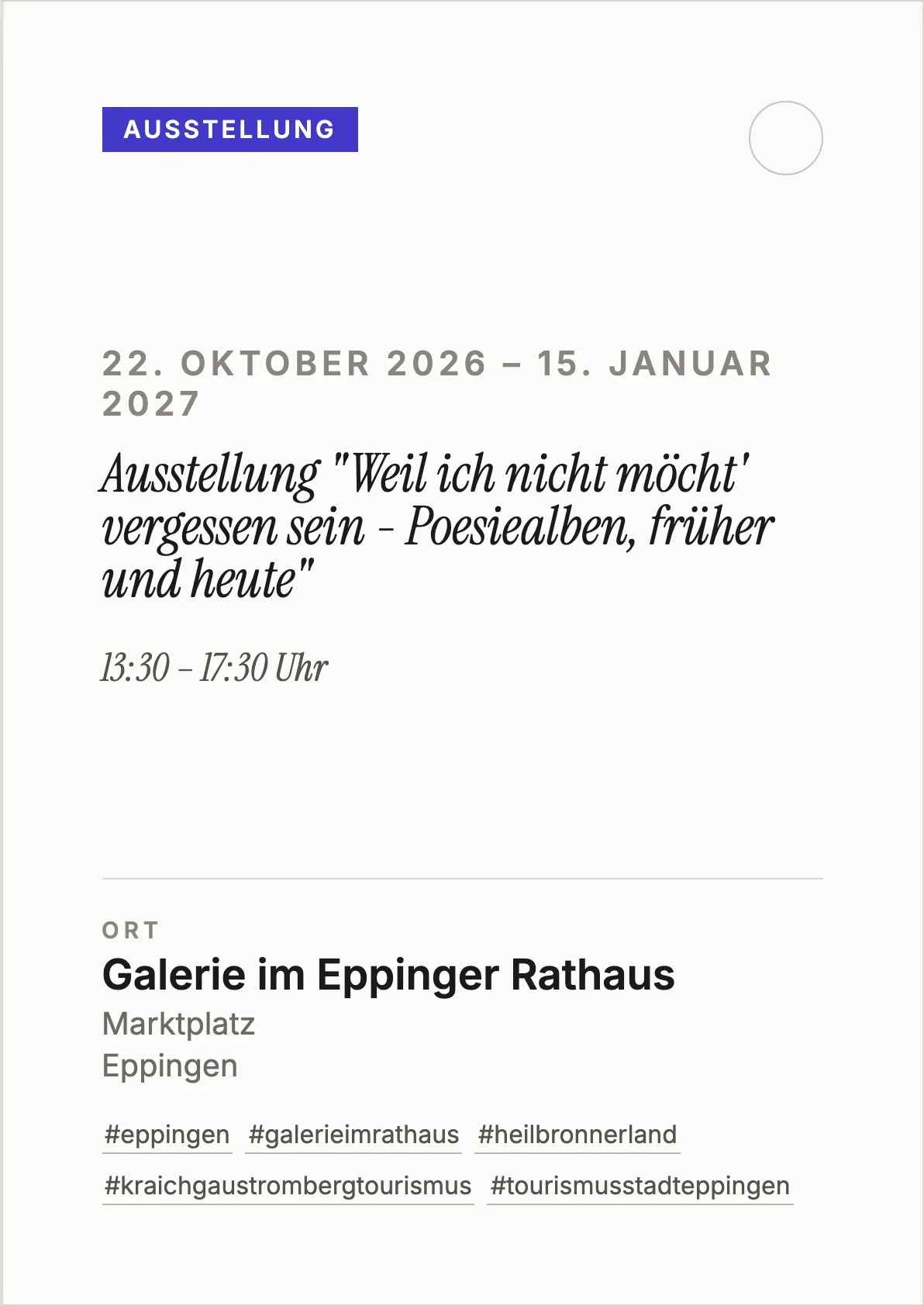 Veranstaltungsflyer