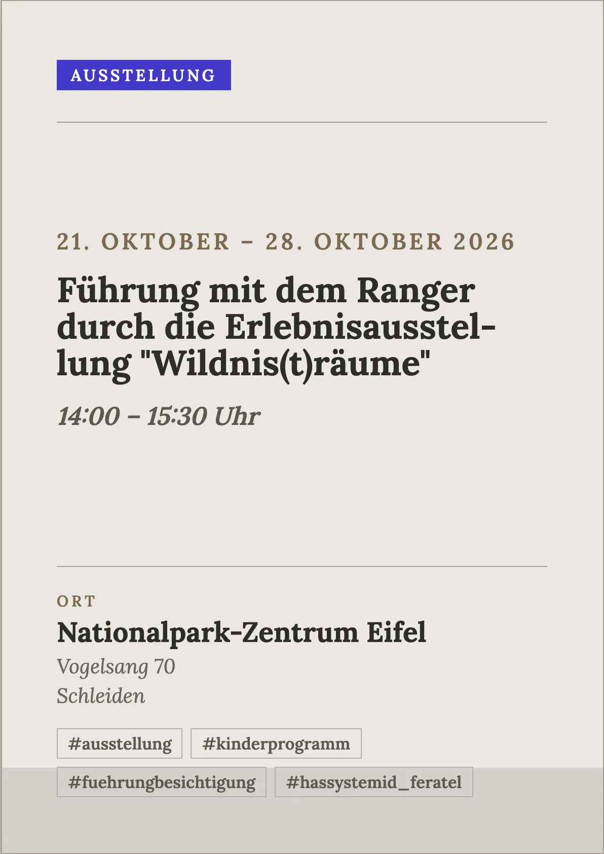 Veranstaltungsflyer