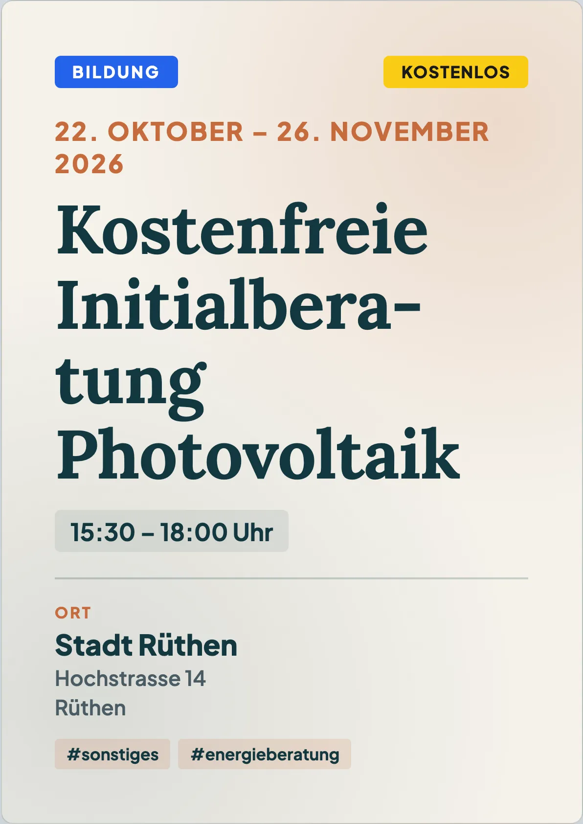 Veranstaltungsflyer