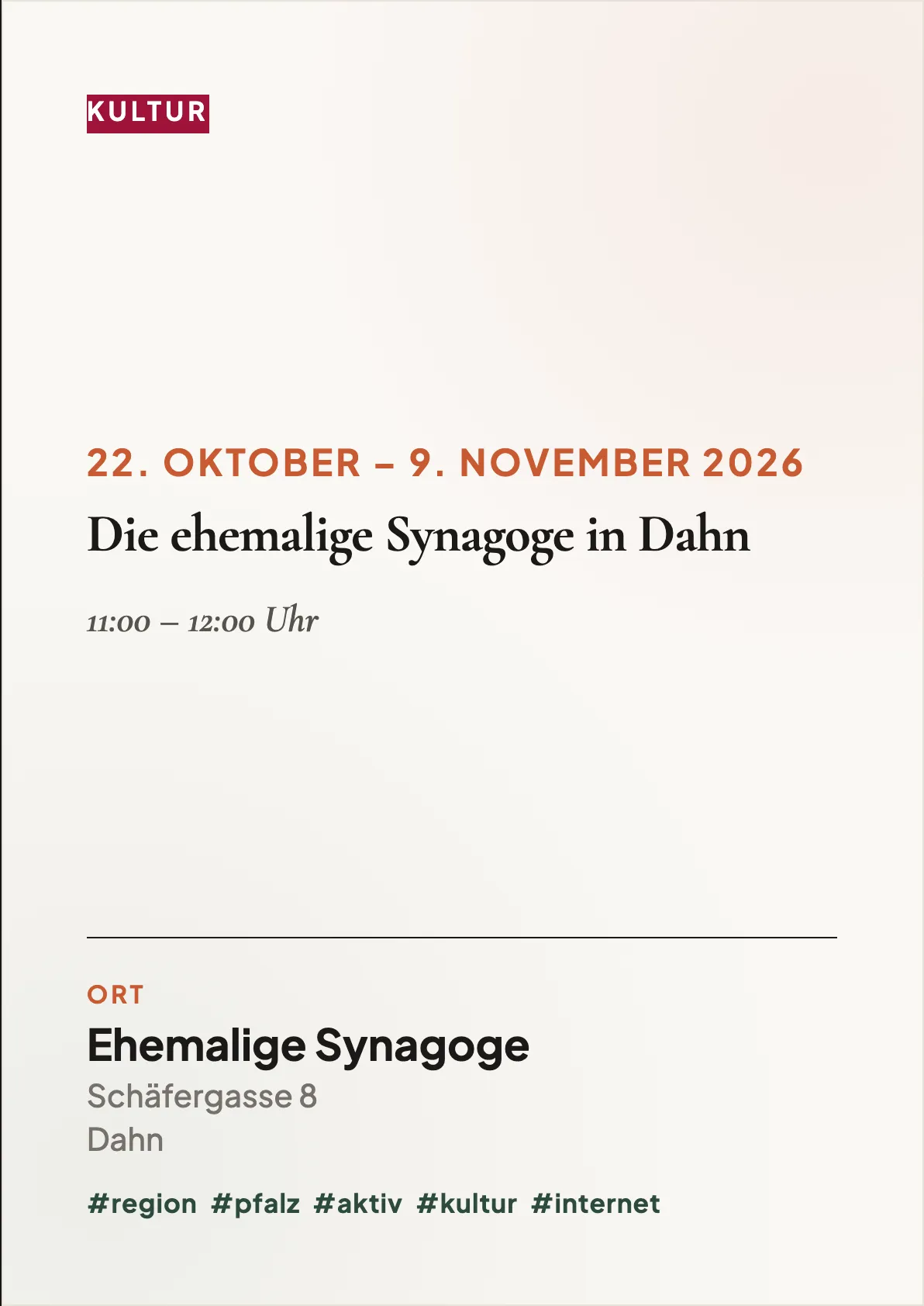 Veranstaltungsflyer