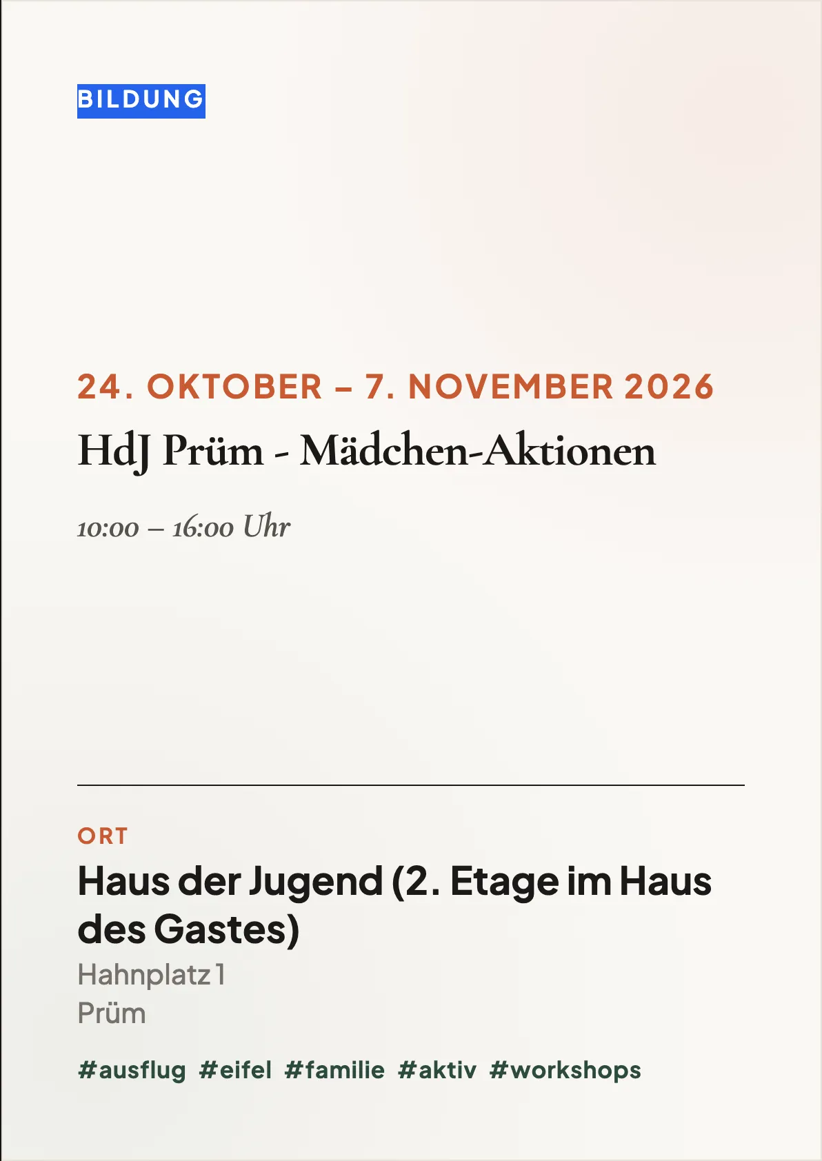 Veranstaltungsflyer