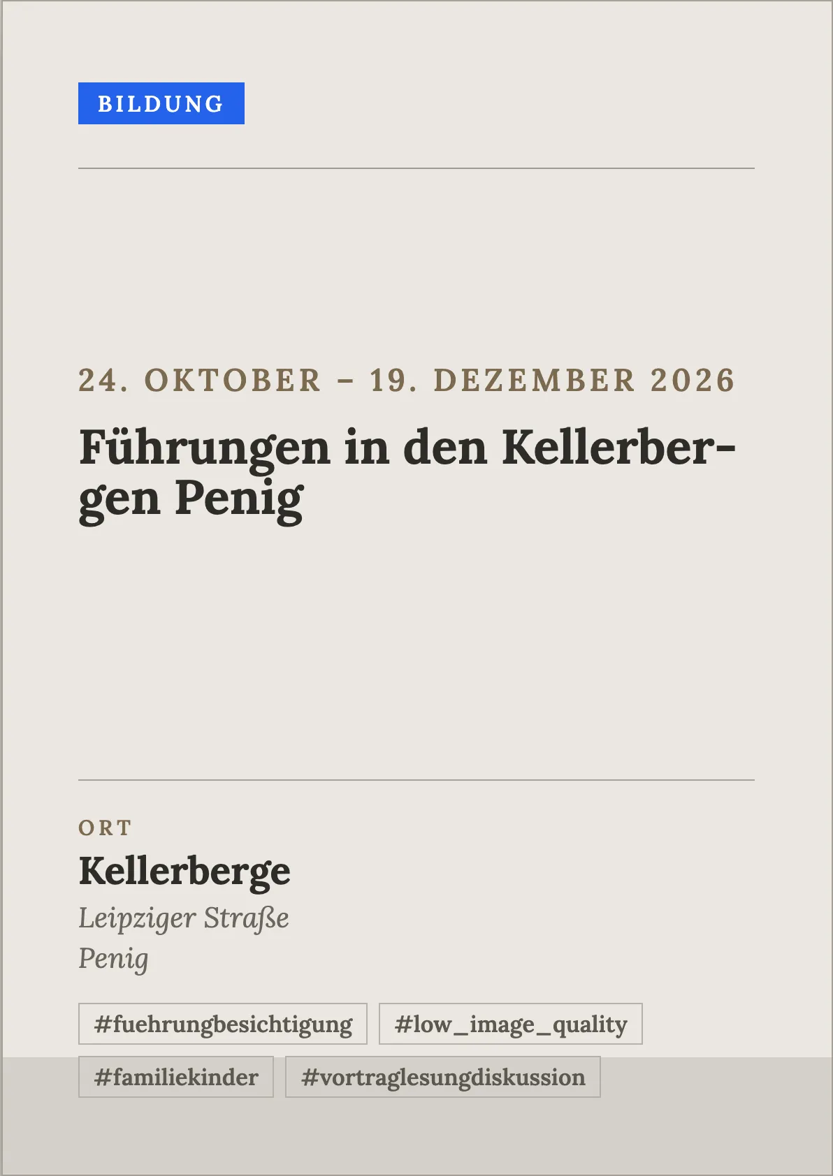 Veranstaltungsflyer