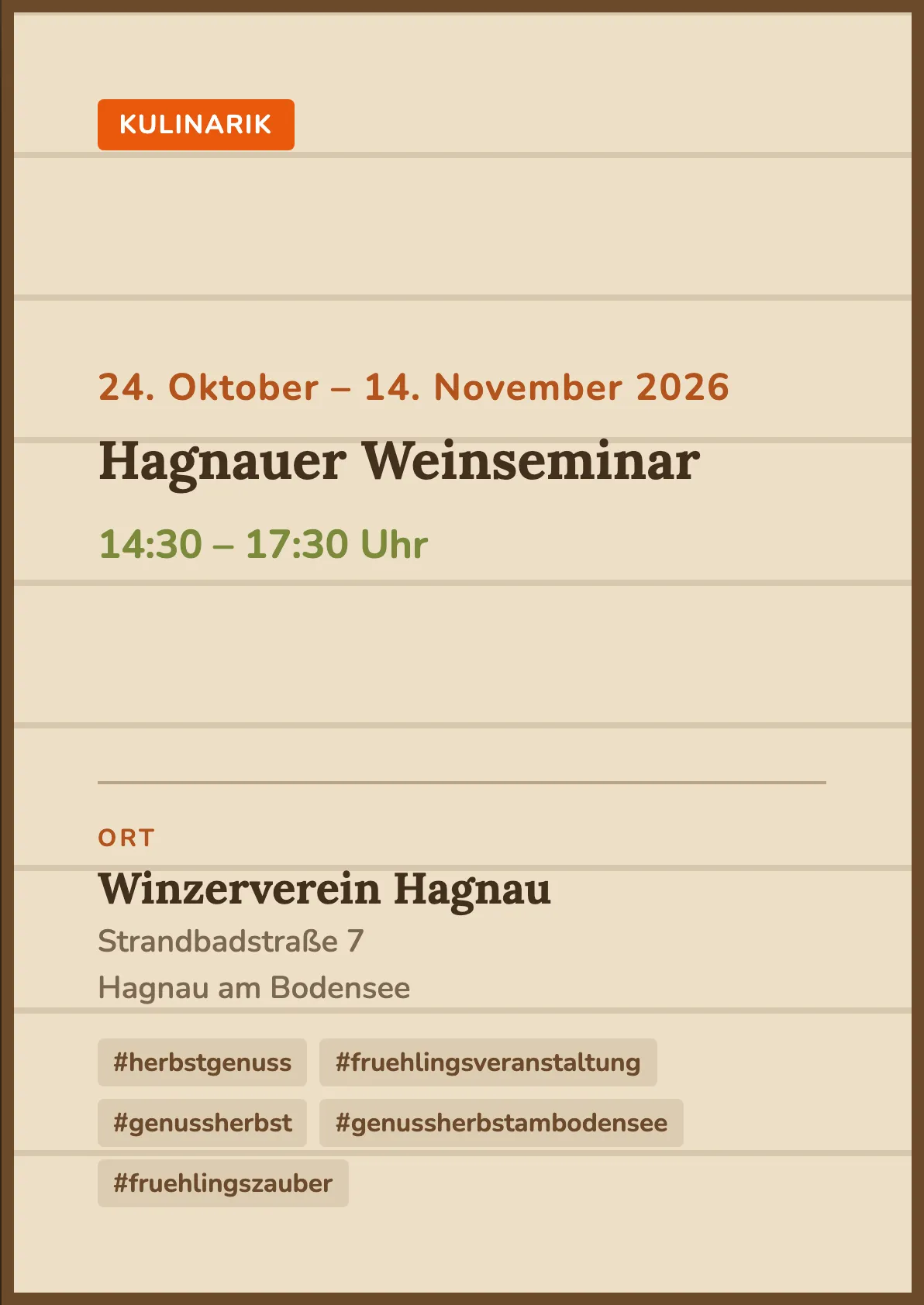 Veranstaltungsflyer