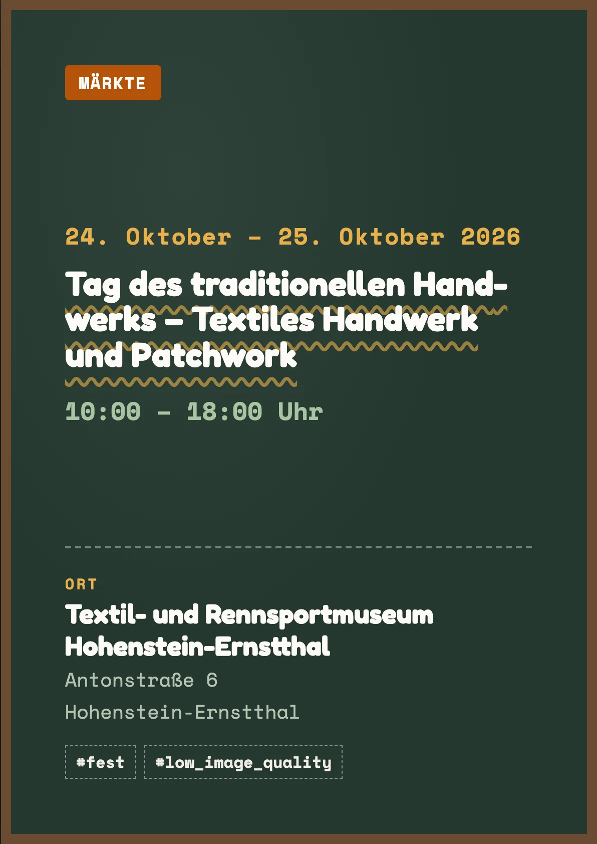 Veranstaltungsflyer
