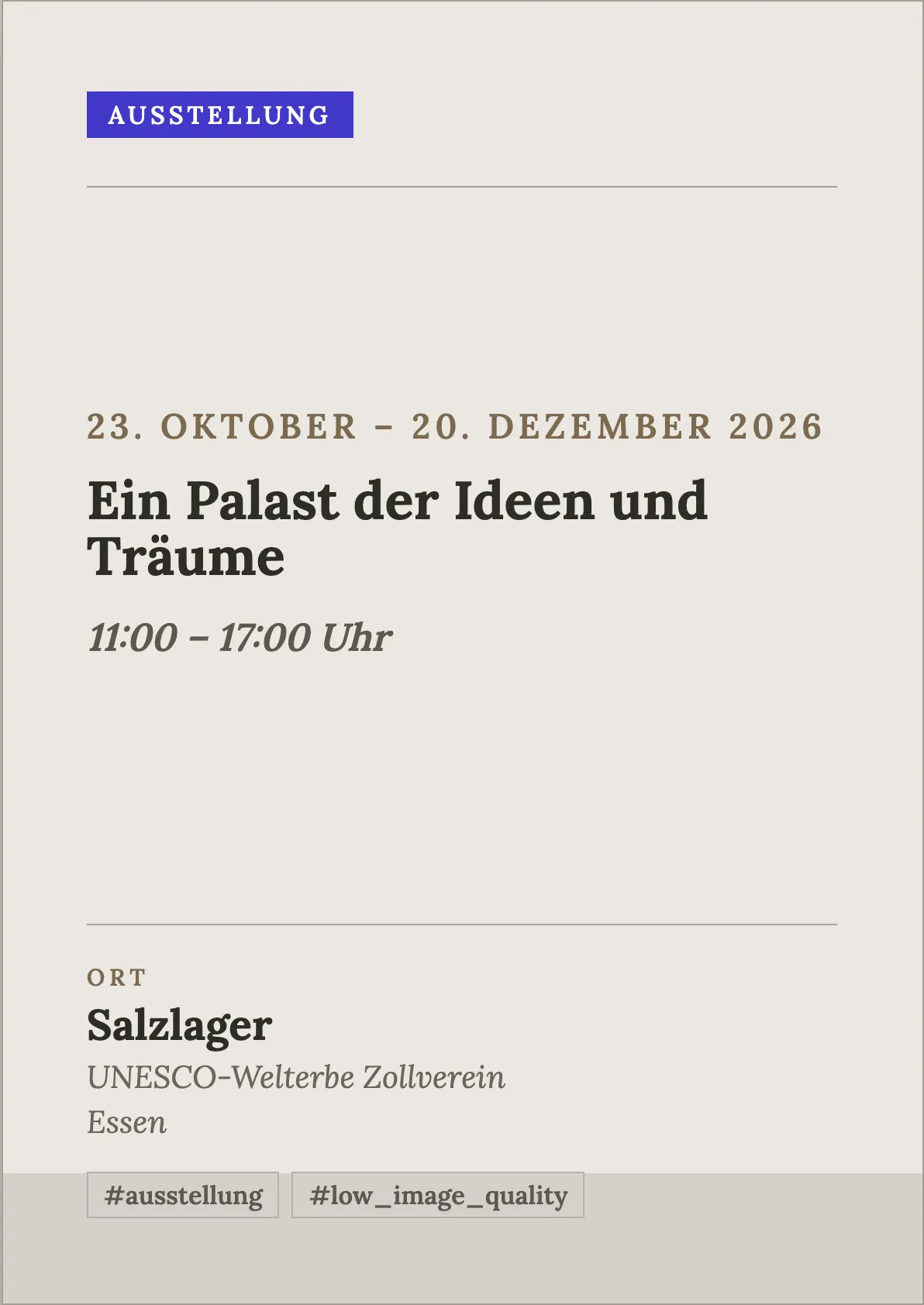 Veranstaltungsflyer