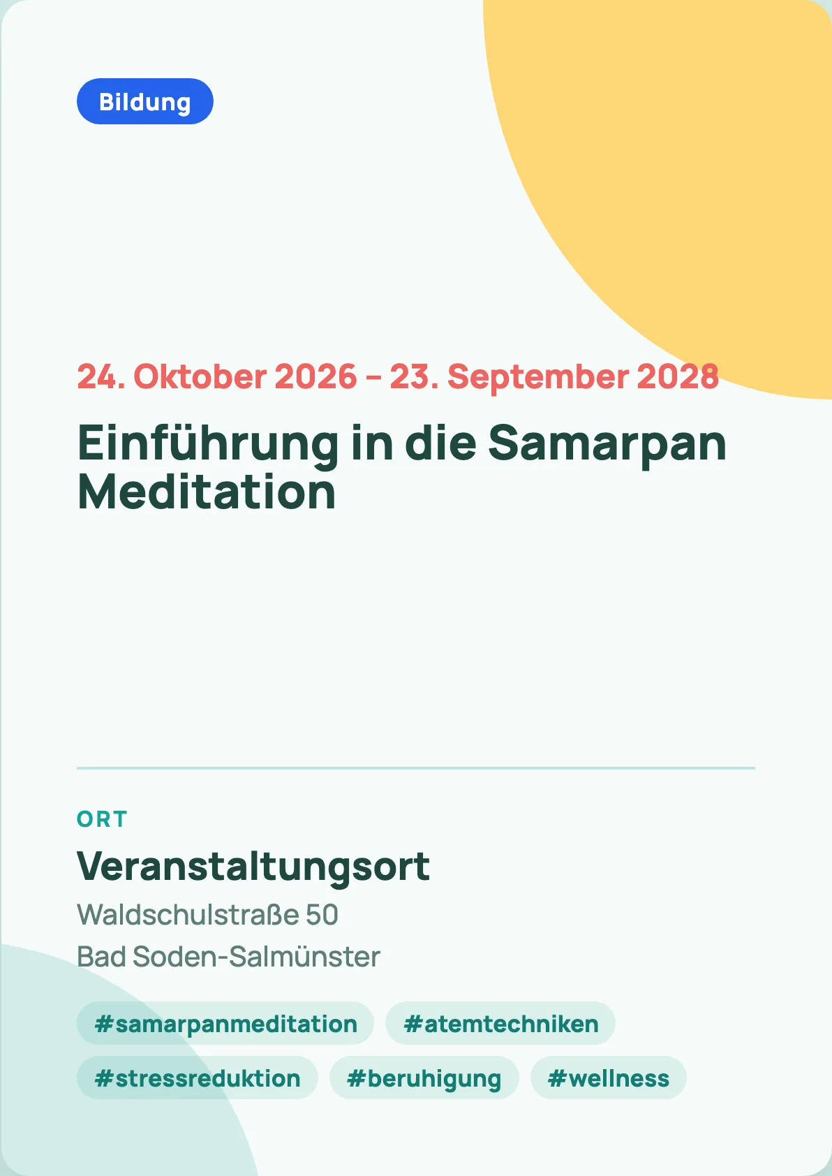 Veranstaltungsflyer