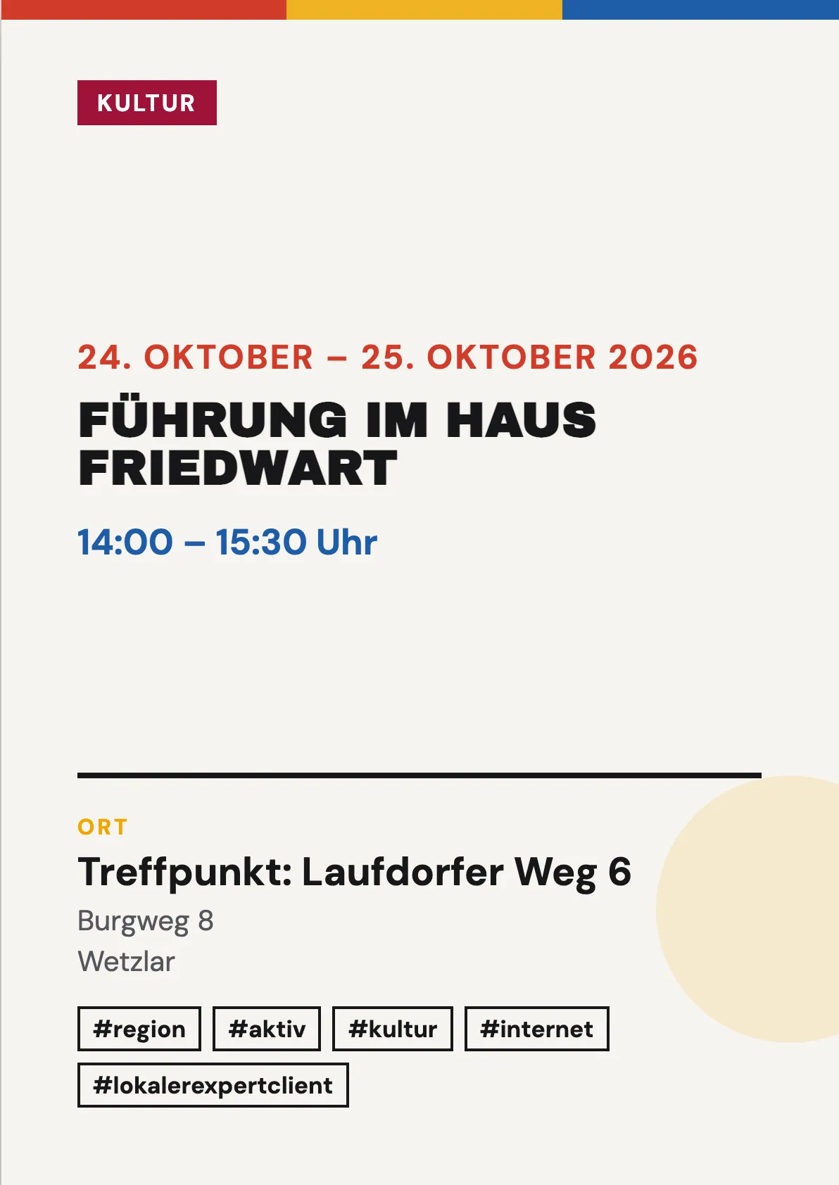 Veranstaltungsflyer