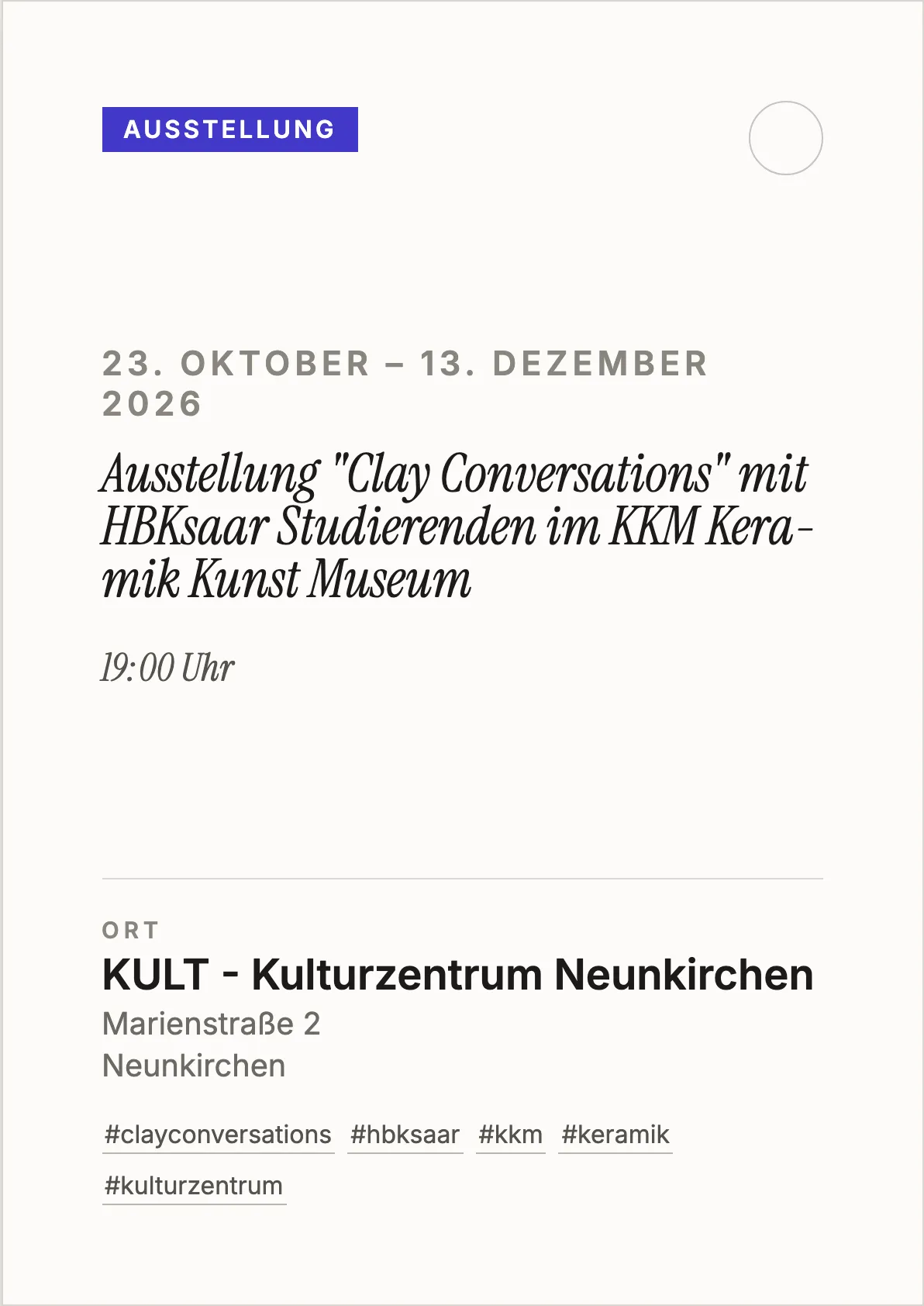 Veranstaltungsflyer