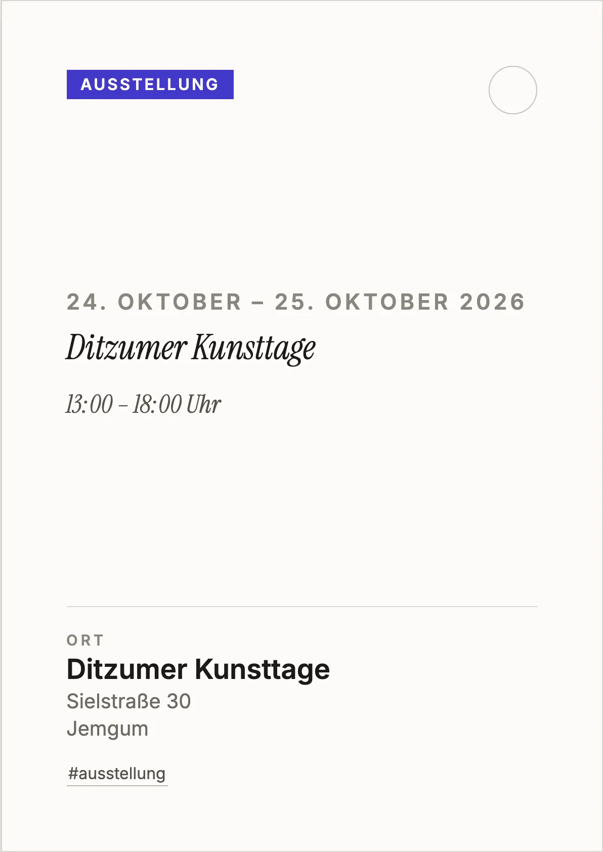 Veranstaltungsflyer