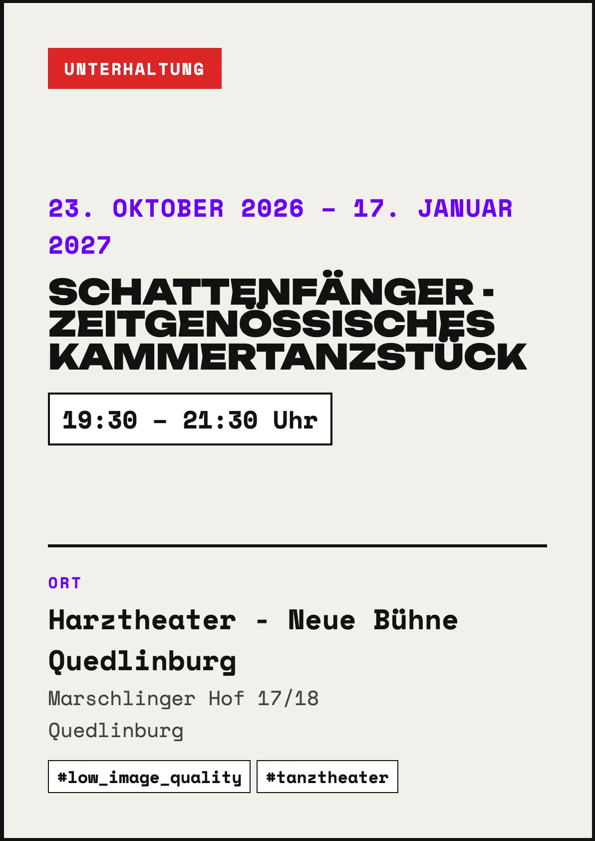 Veranstaltungsflyer