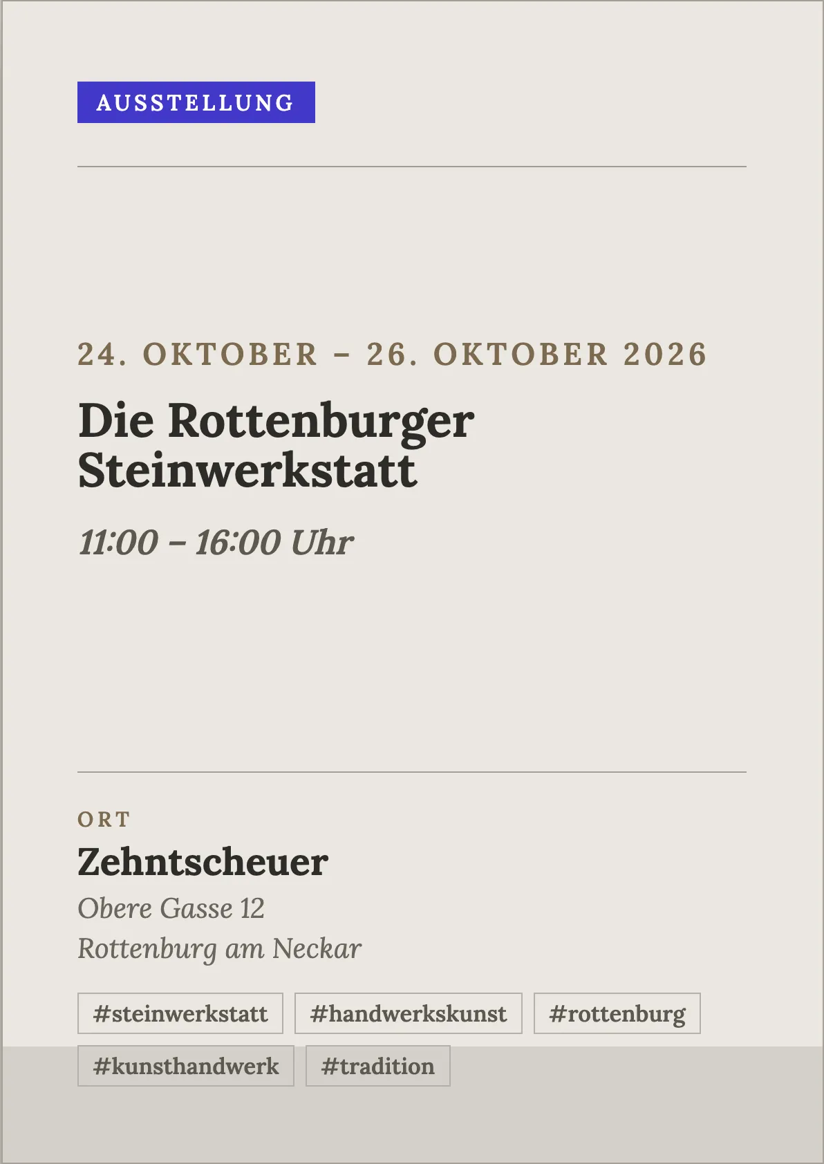 Veranstaltungsflyer
