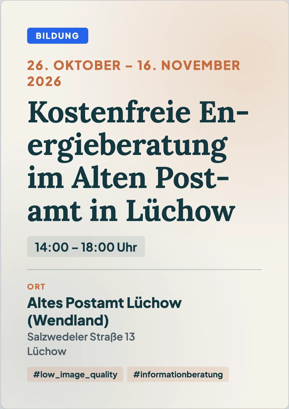 Veranstaltungsflyer