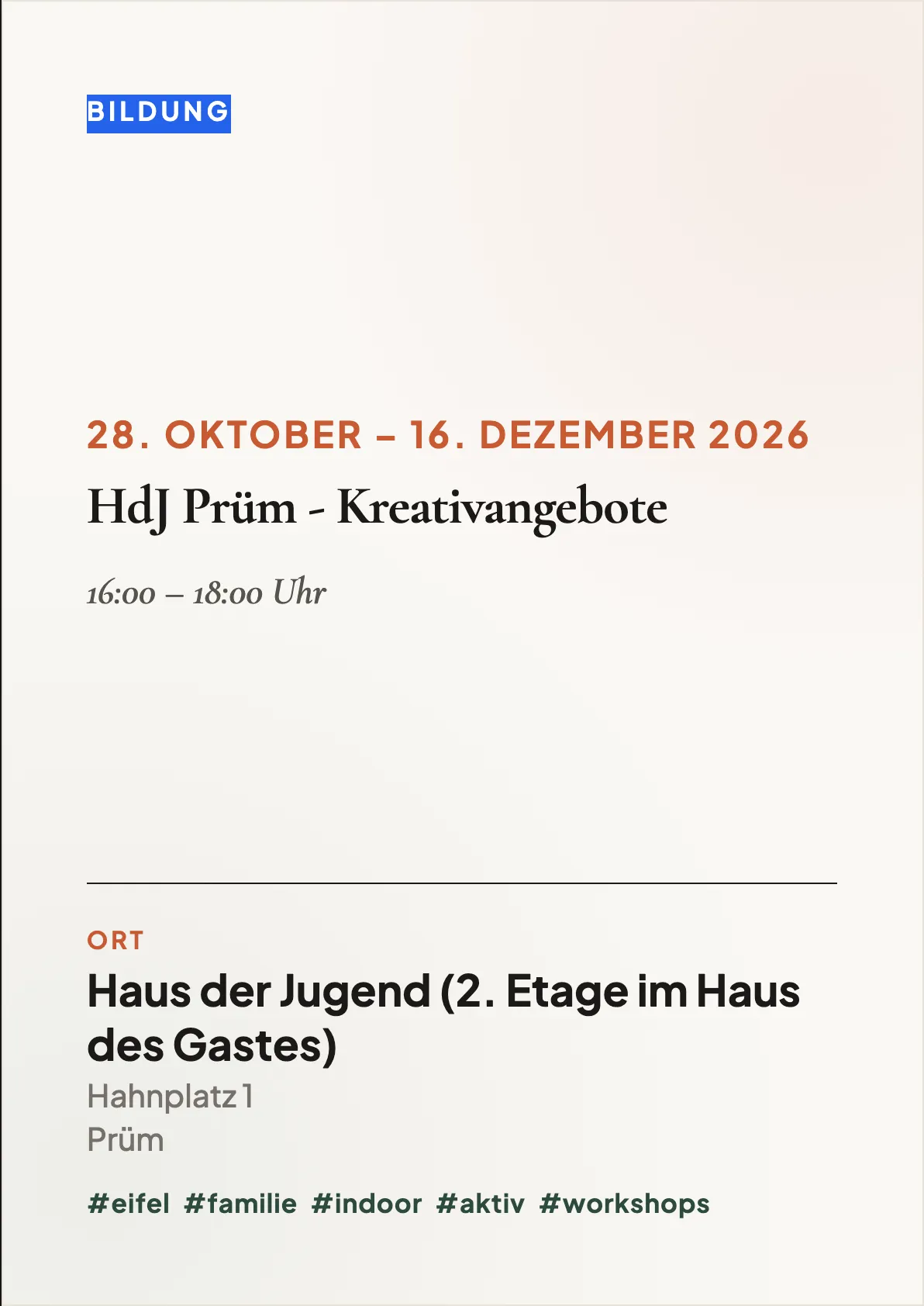 Veranstaltungsflyer