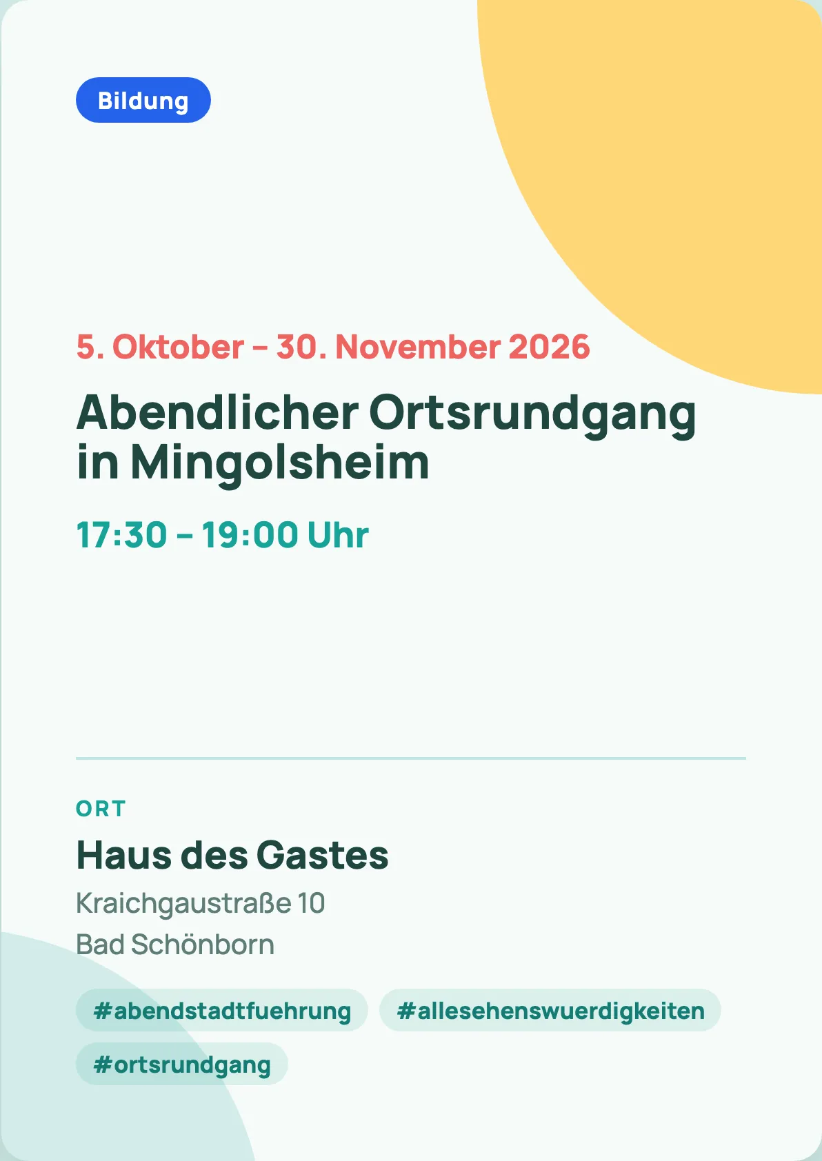 Veranstaltungsflyer