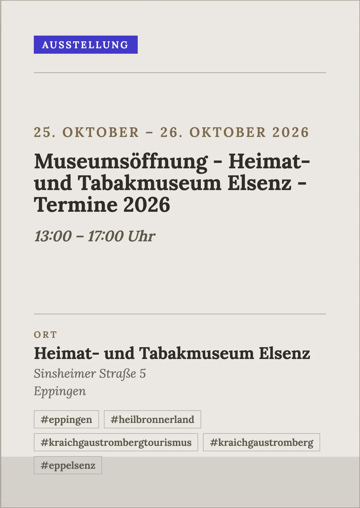 Veranstaltungsflyer
