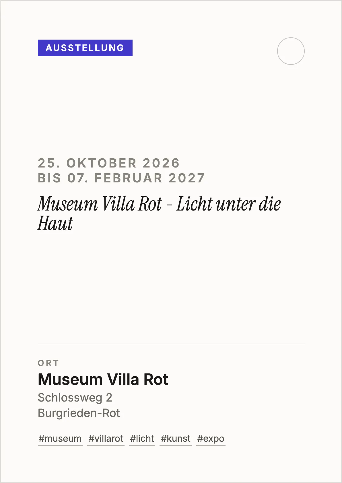 Veranstaltungsflyer