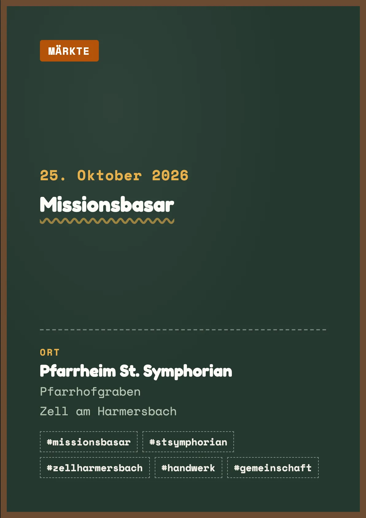 Veranstaltungsflyer