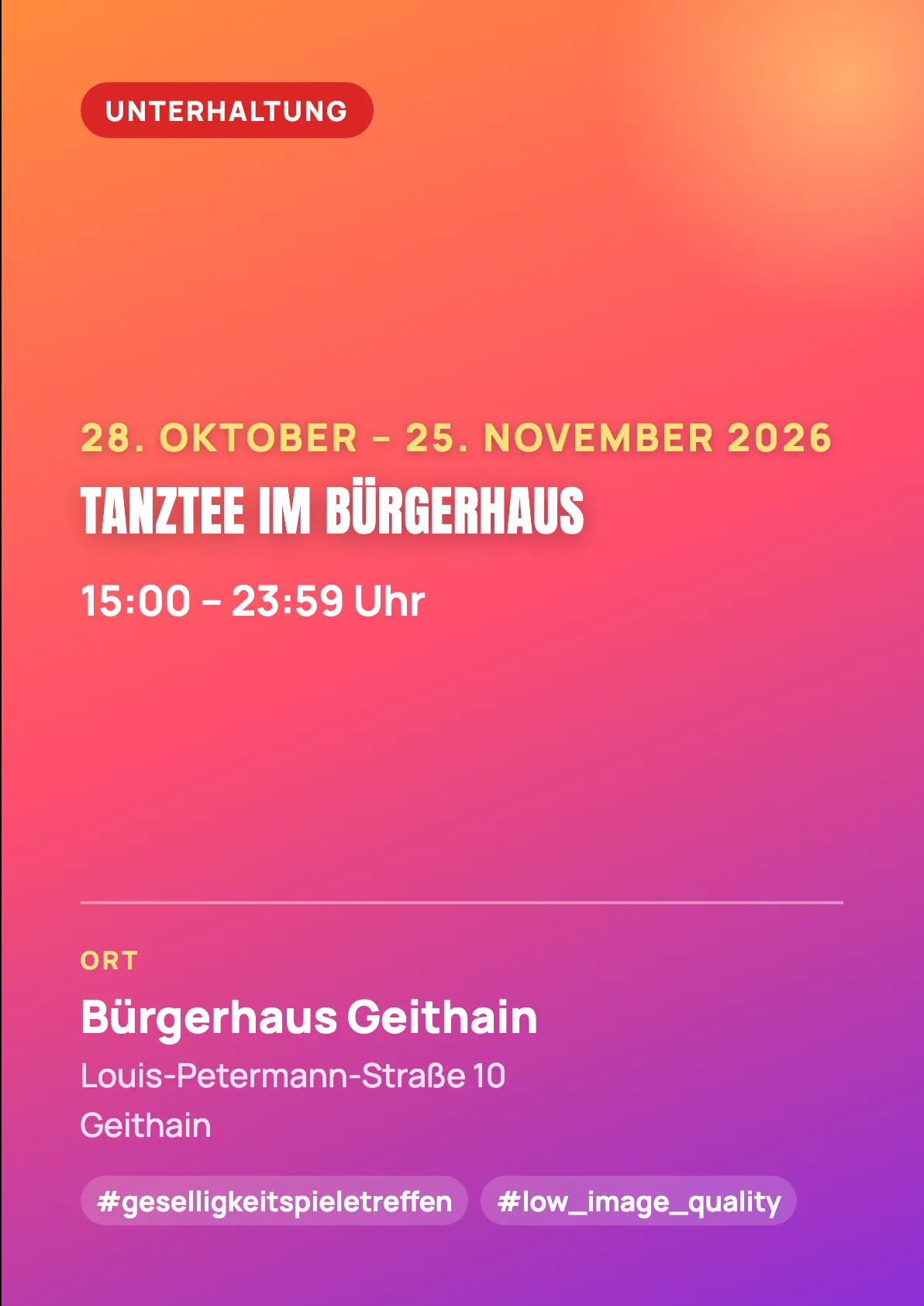 Veranstaltungsflyer