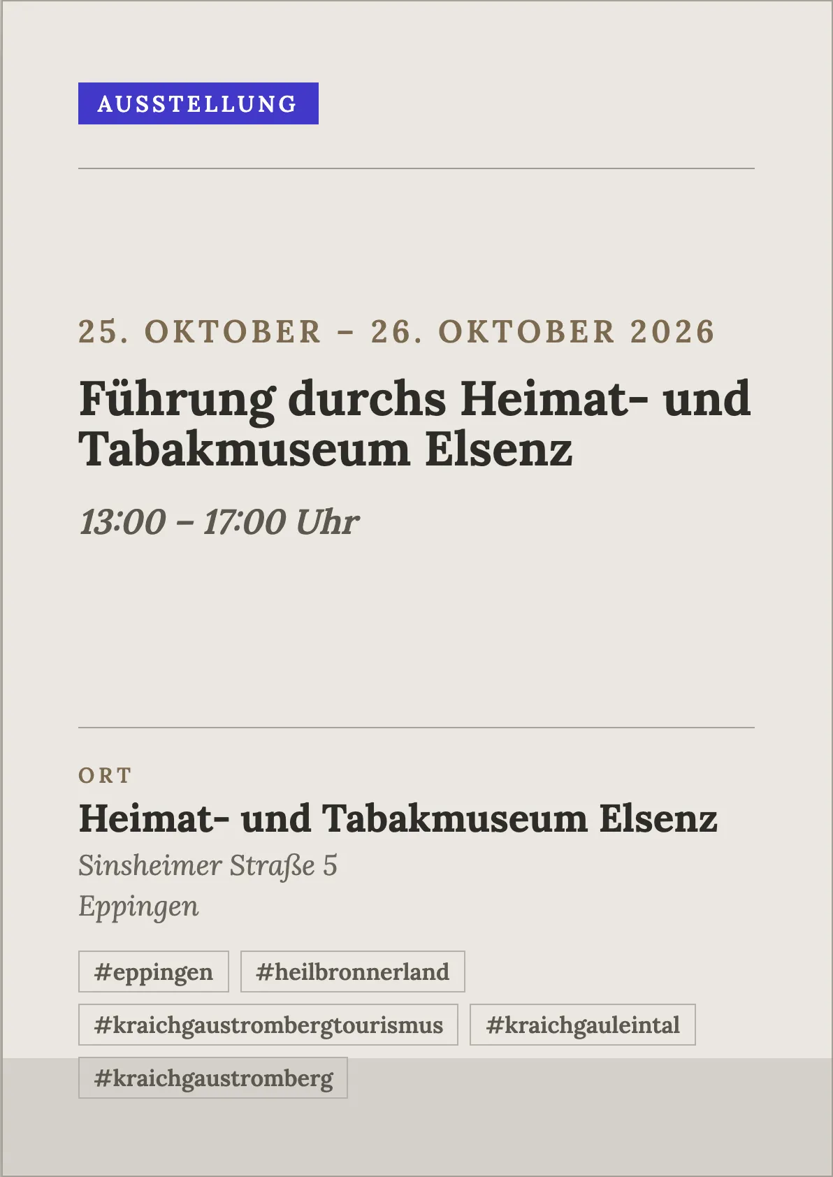 Veranstaltungsflyer