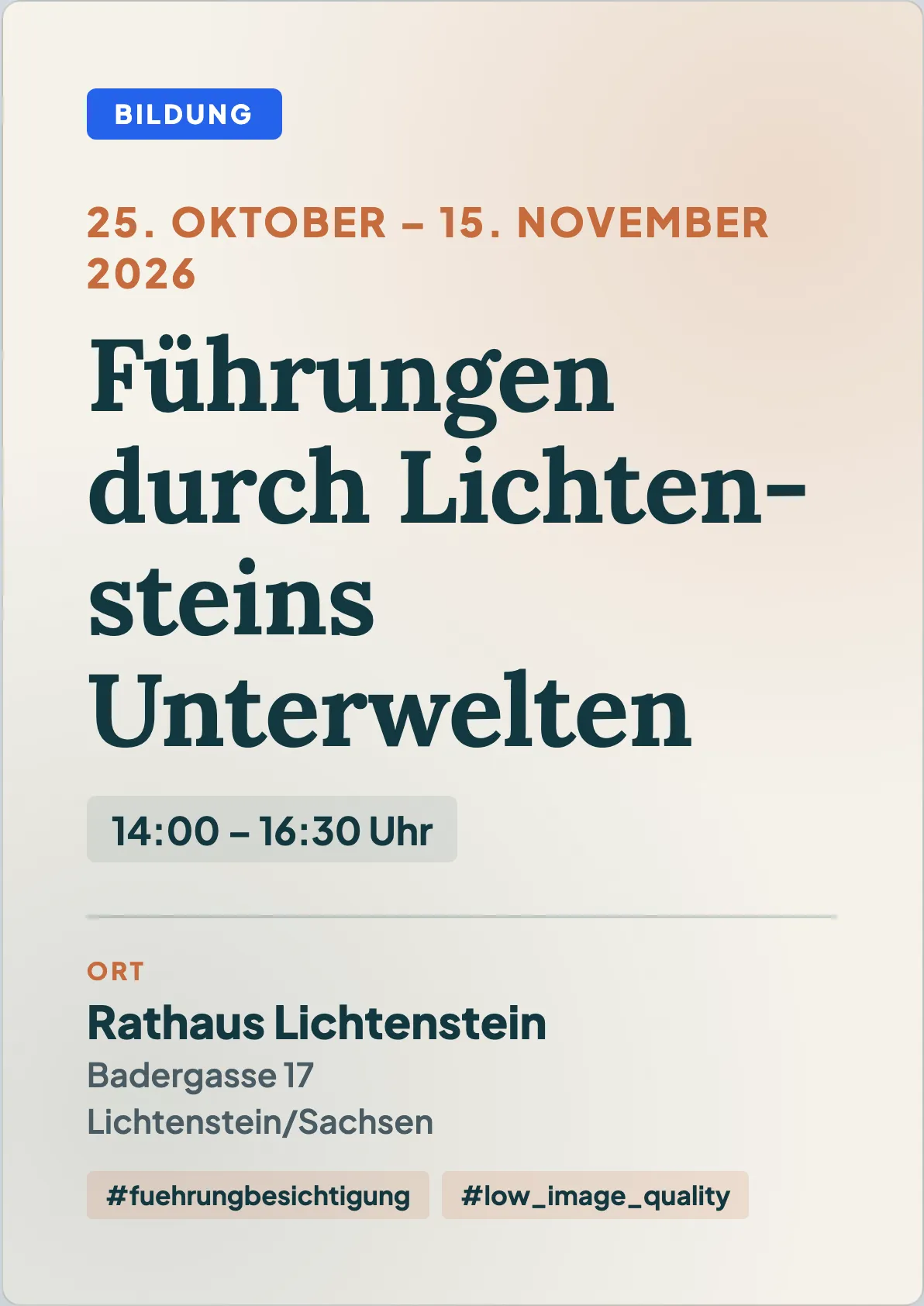 Veranstaltungsflyer