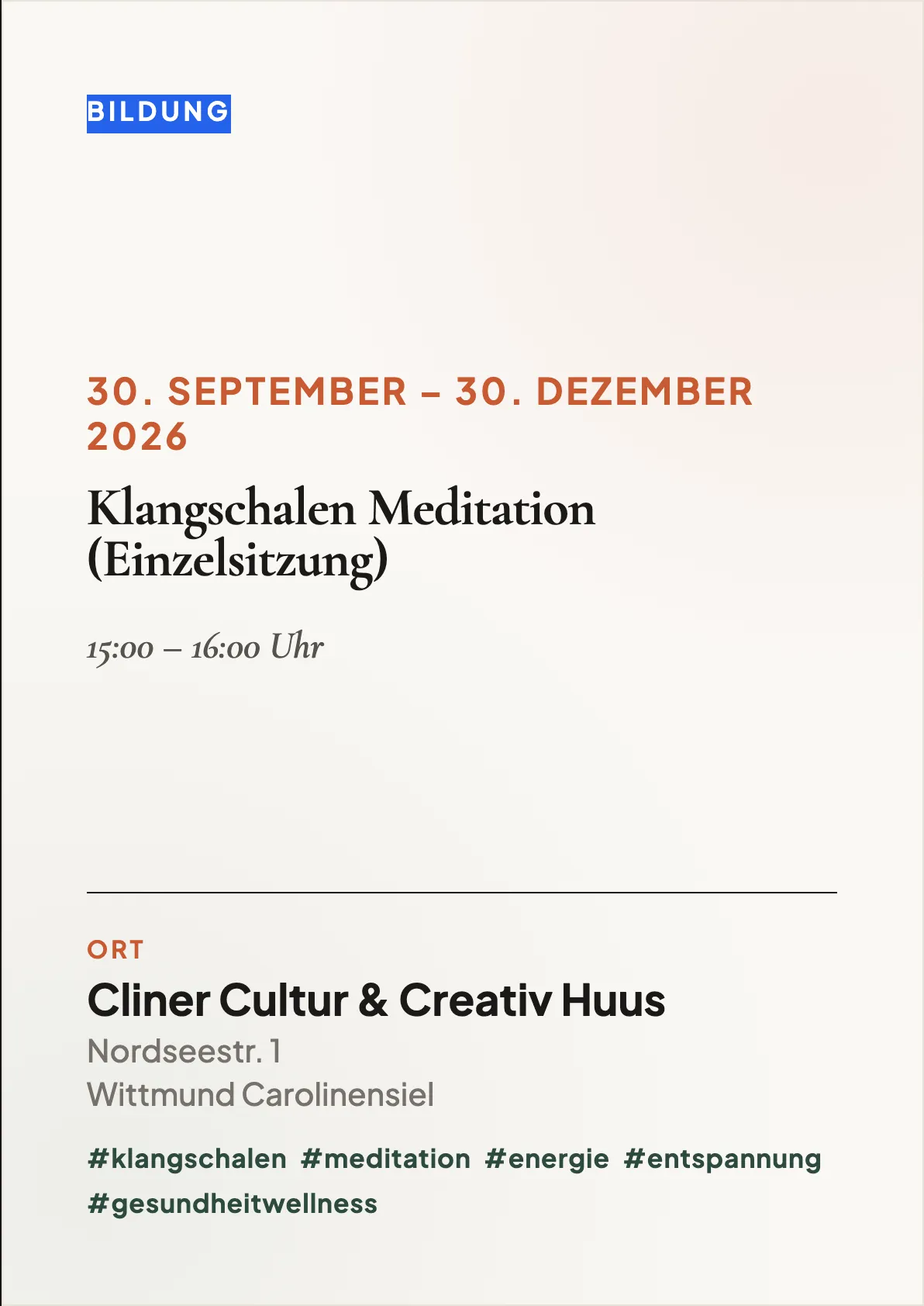 Veranstaltungsflyer
