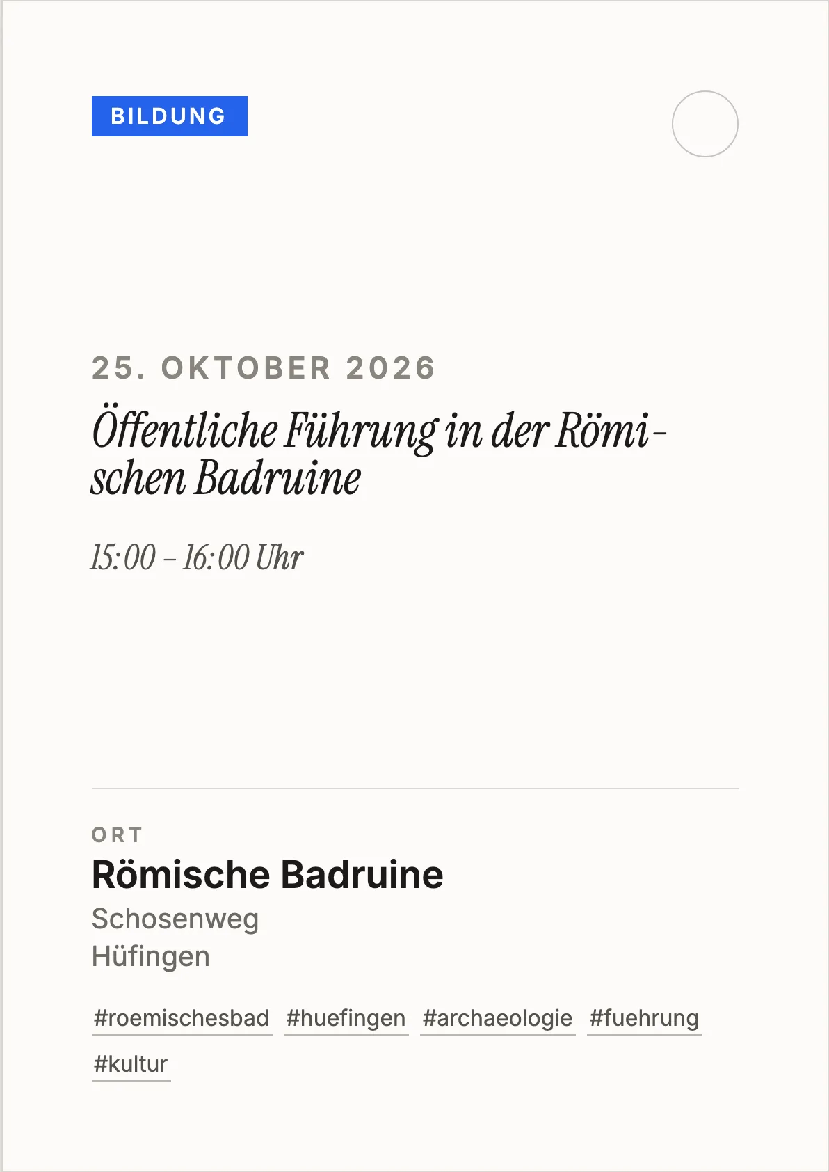 Veranstaltungsflyer