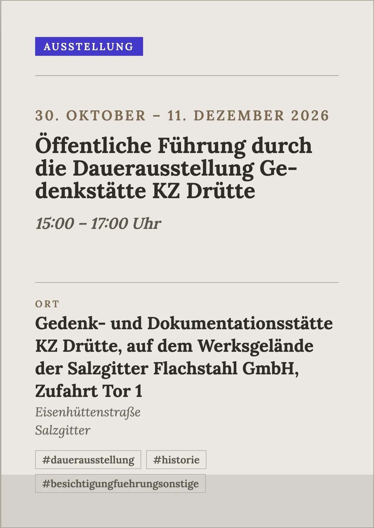 Veranstaltungsflyer
