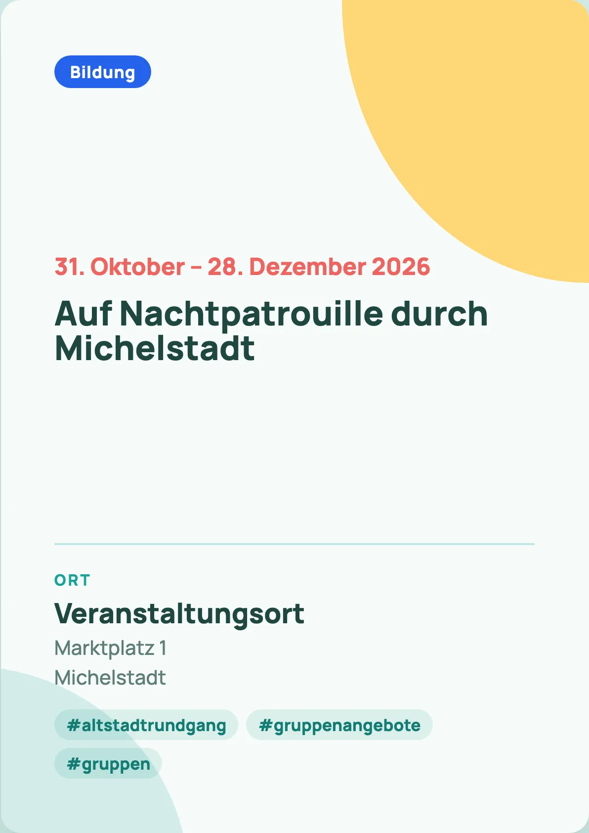 Veranstaltungsflyer