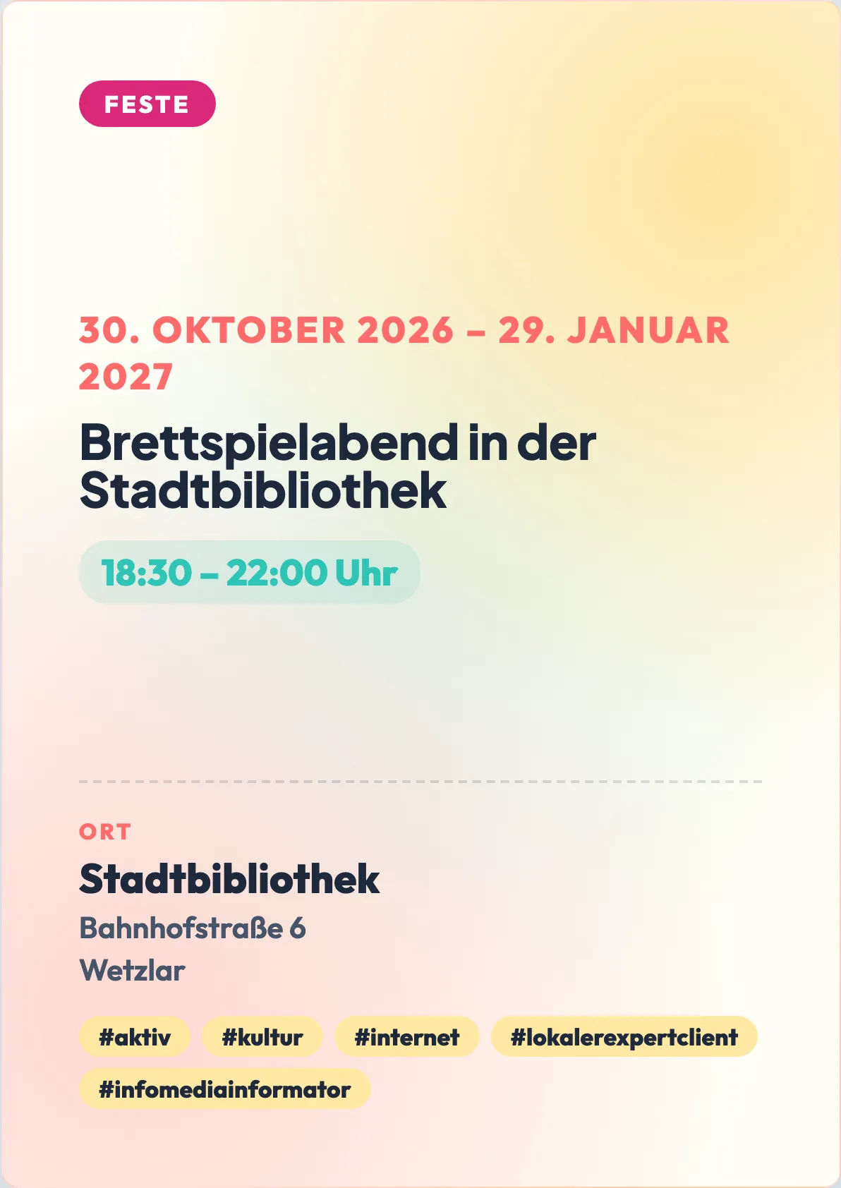 Veranstaltungsflyer